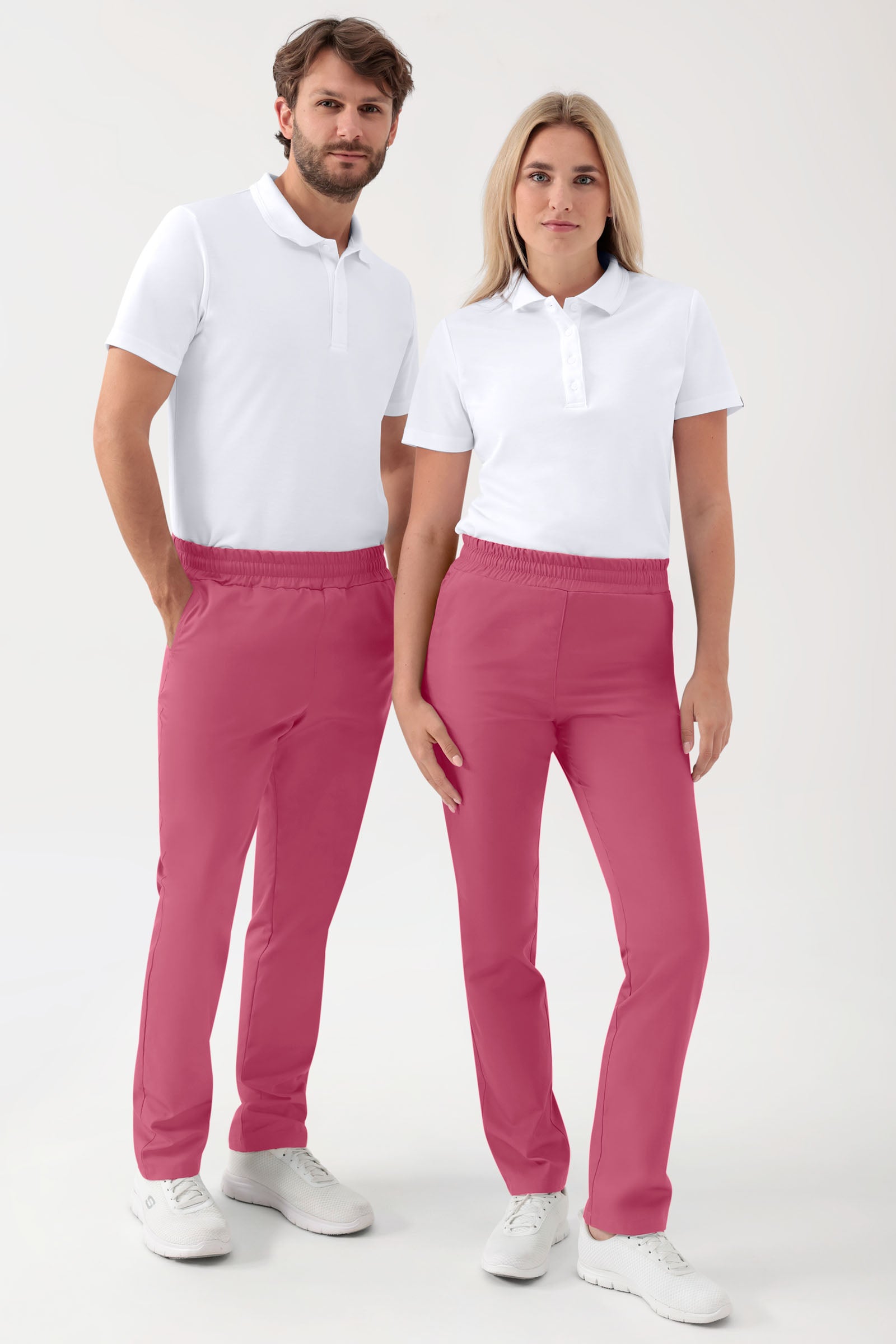 GREEN Stretch Hose Unisex - Rundumgummibund rosenholz, Vorderansicht 