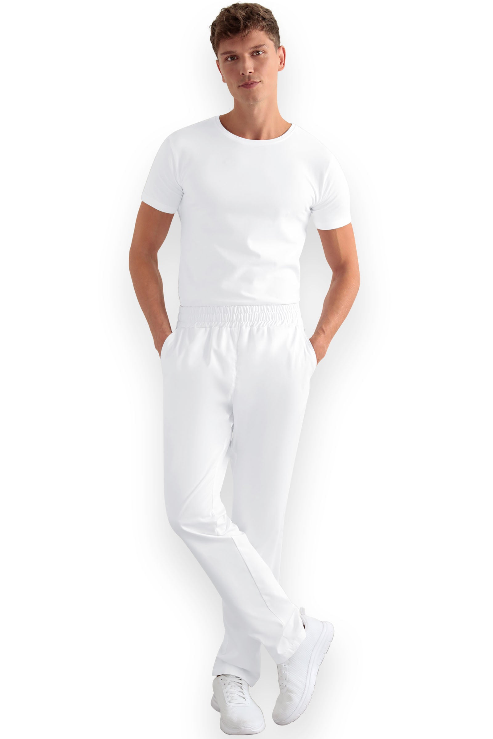 Hose Unisex - hoher Bund weiss