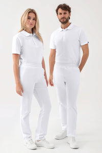 GREEN Stretch Hose Unisex - Rundumgummibund weiss