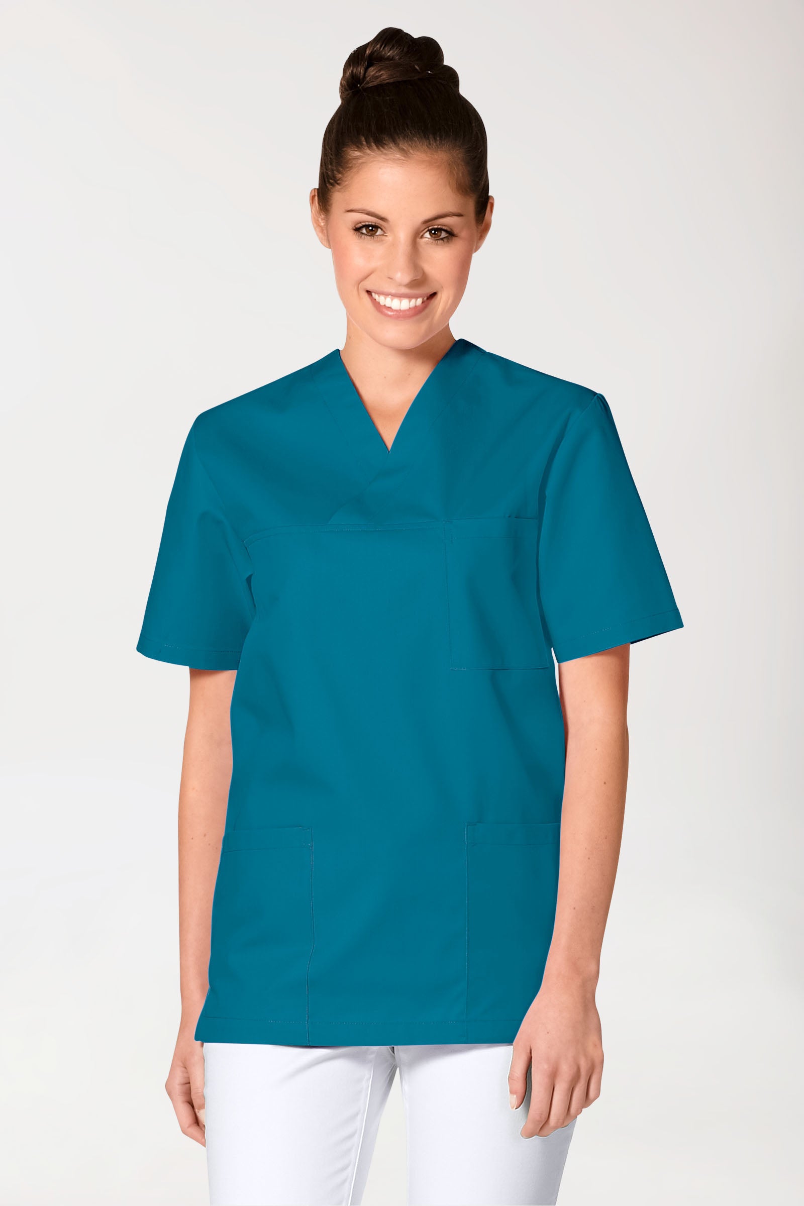 JUST STRONG Schlupfkasack Unisex - V-Ausschnitt petrol