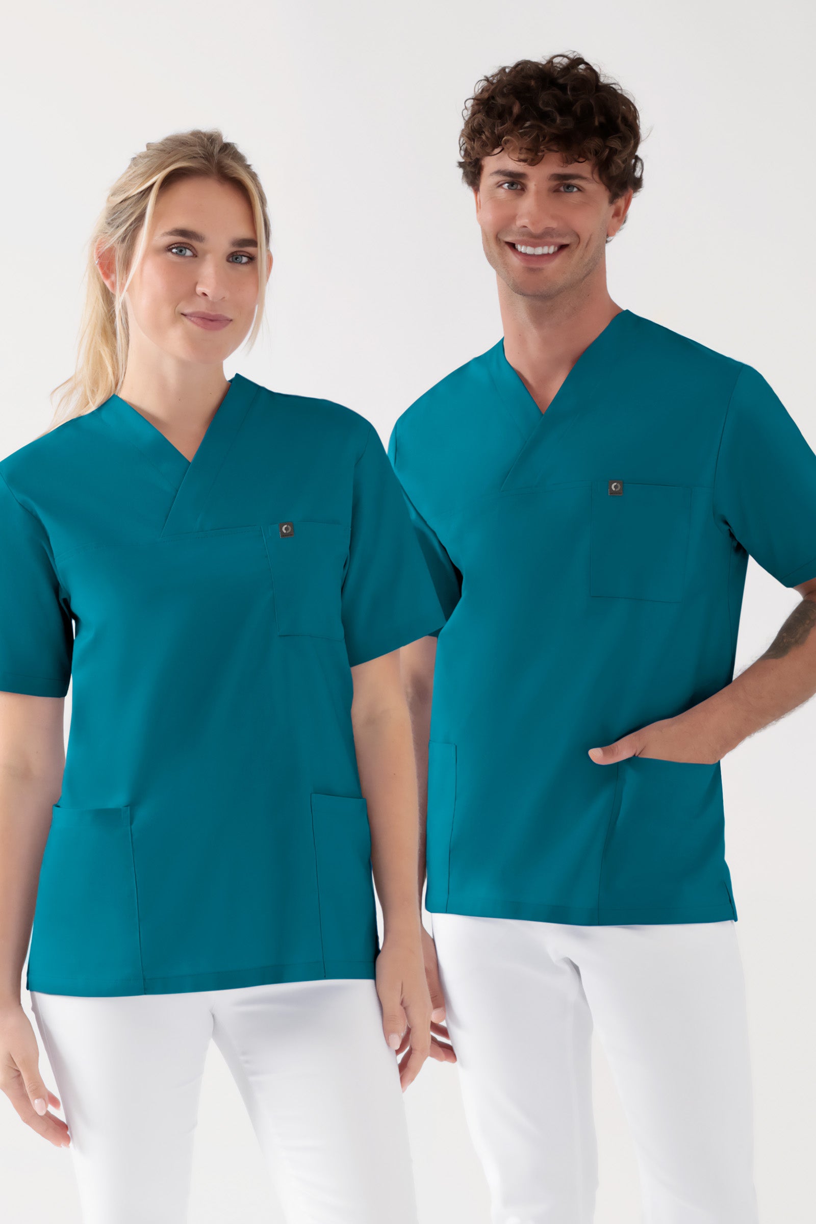 Baumwolle Schlupfkasack Unisex - Doppelpack petrol, Vue de face 