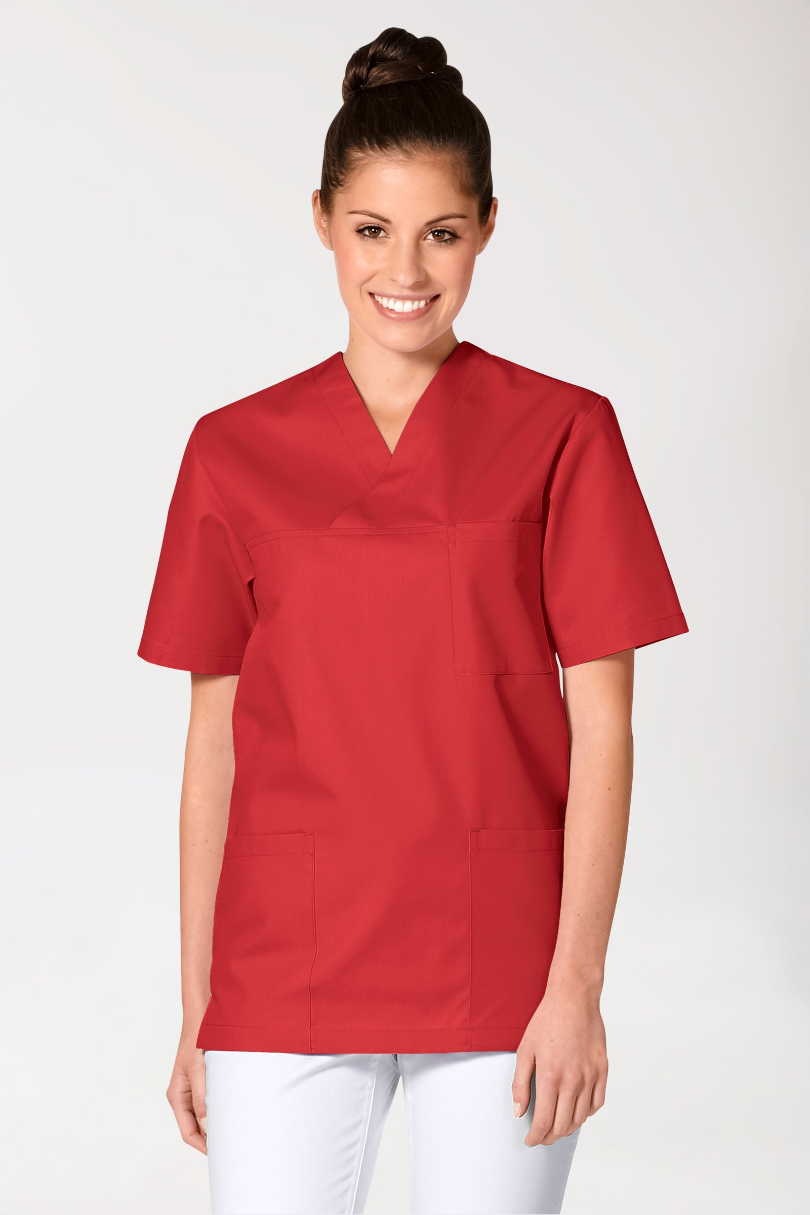 JUST STRONG Schlupfkasack Unisex - V-Ausschnitt rot, Vue de face 