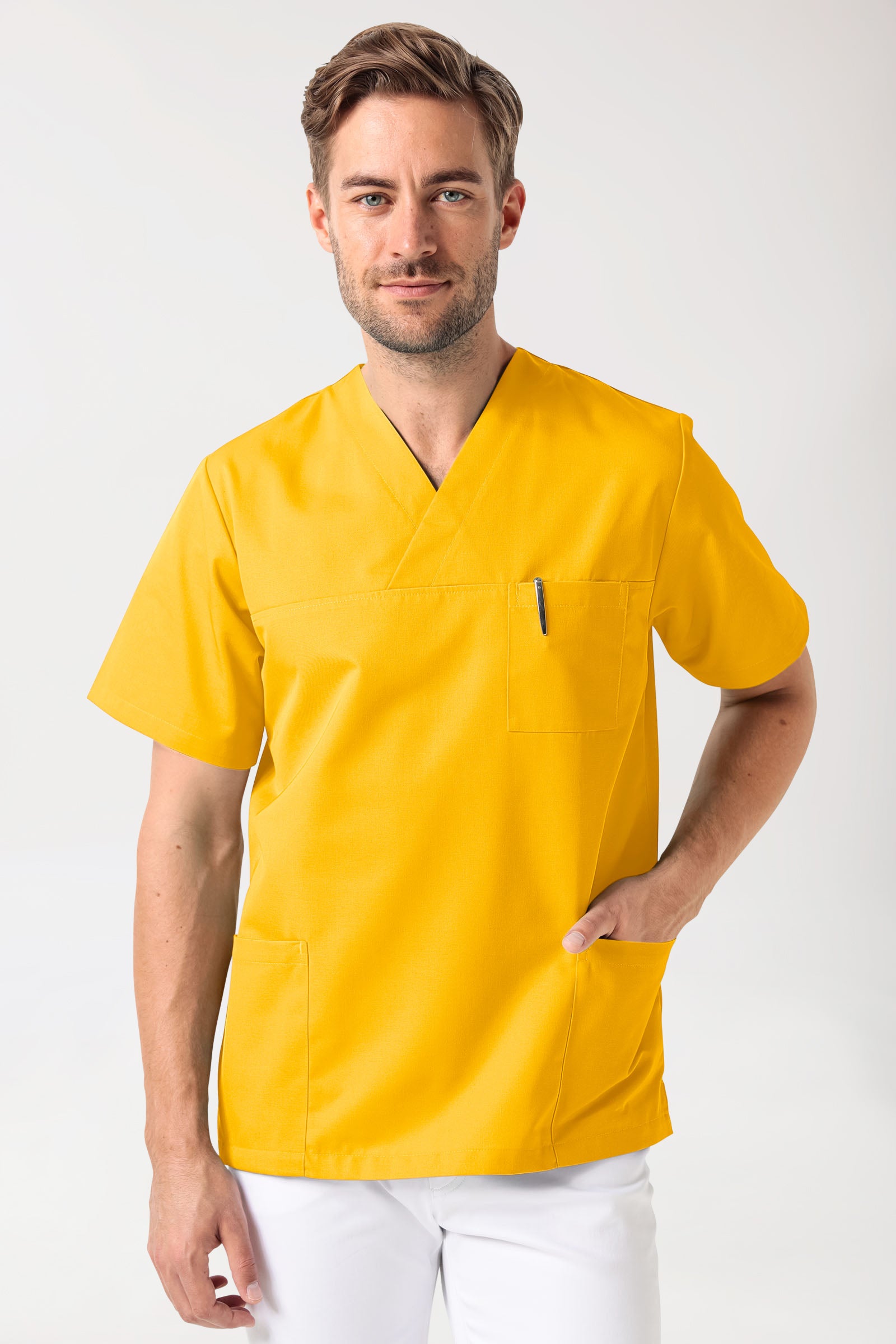 Schlupfkasack Unisex - V-Ausschnitt sonnengelb