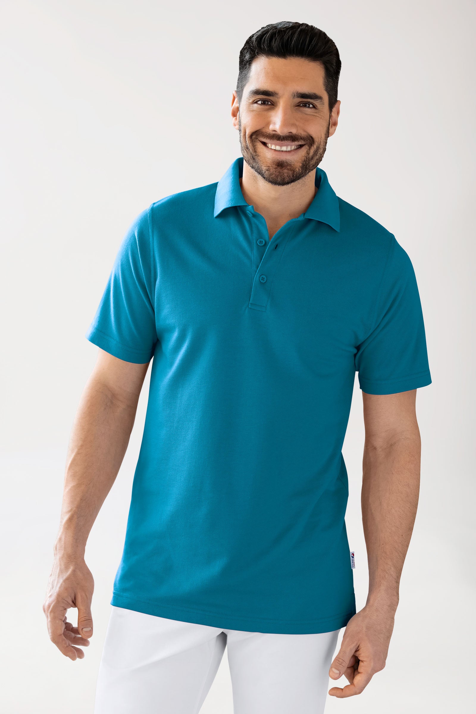 CORE Shirt Unisex - Polokragen petrol, Vue de face 