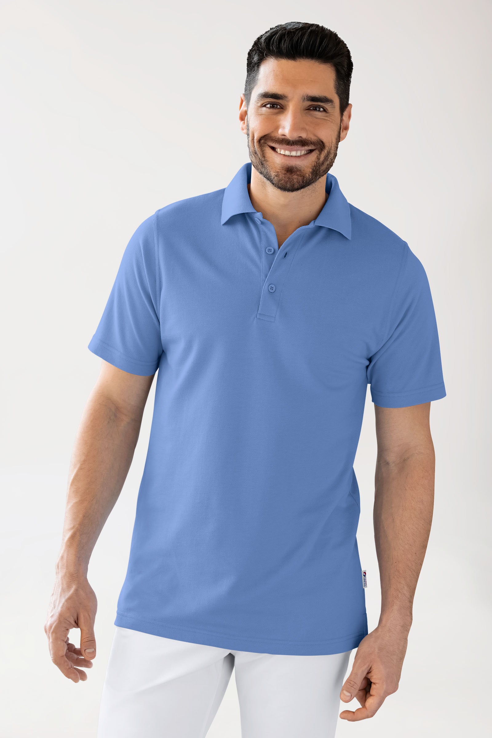 CORE Shirt Unisex - Polokragen petrolblau, Vorderansicht 