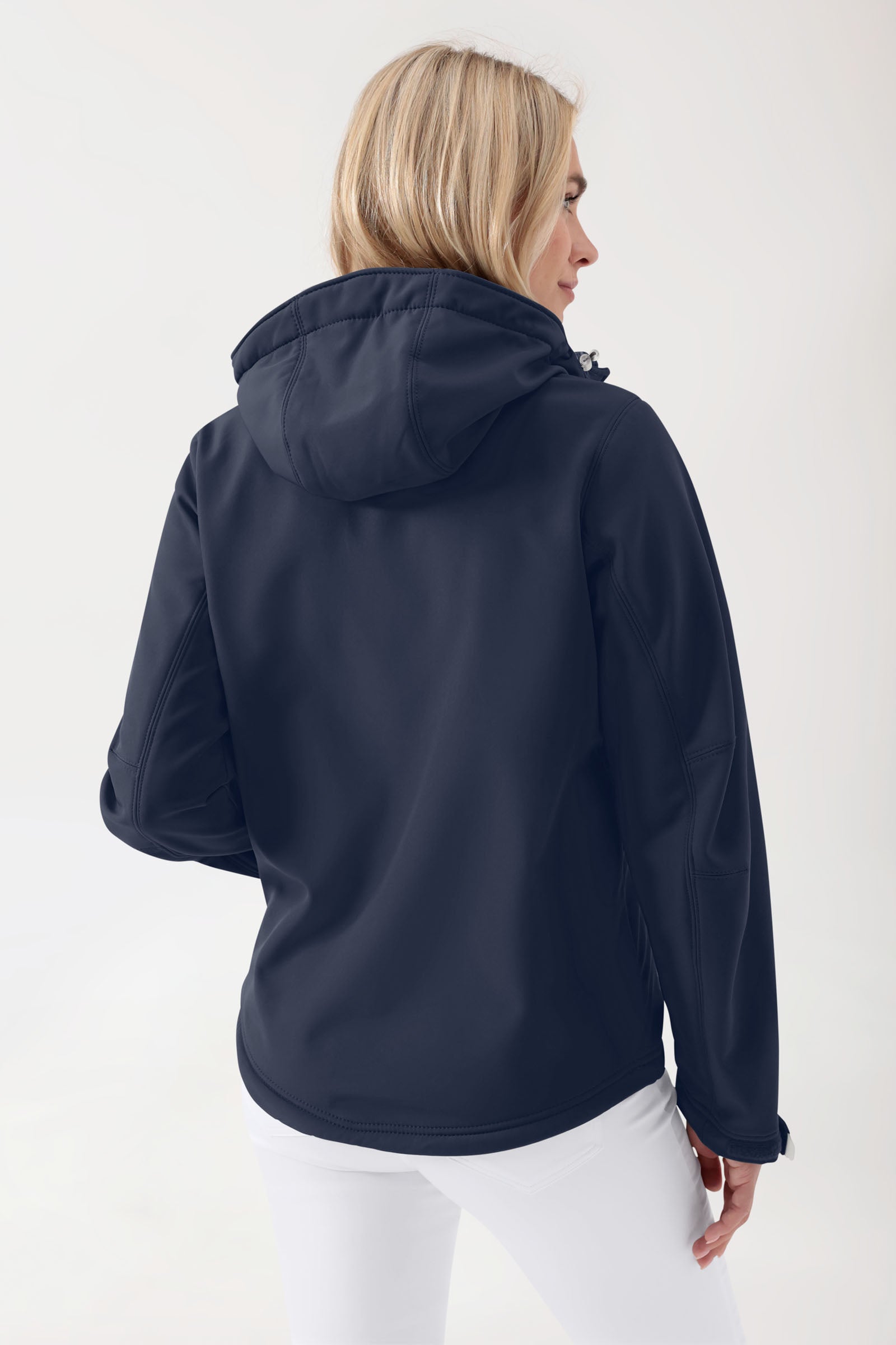 Softshell Jacken Unisex - abnehmbare Kapuze navy