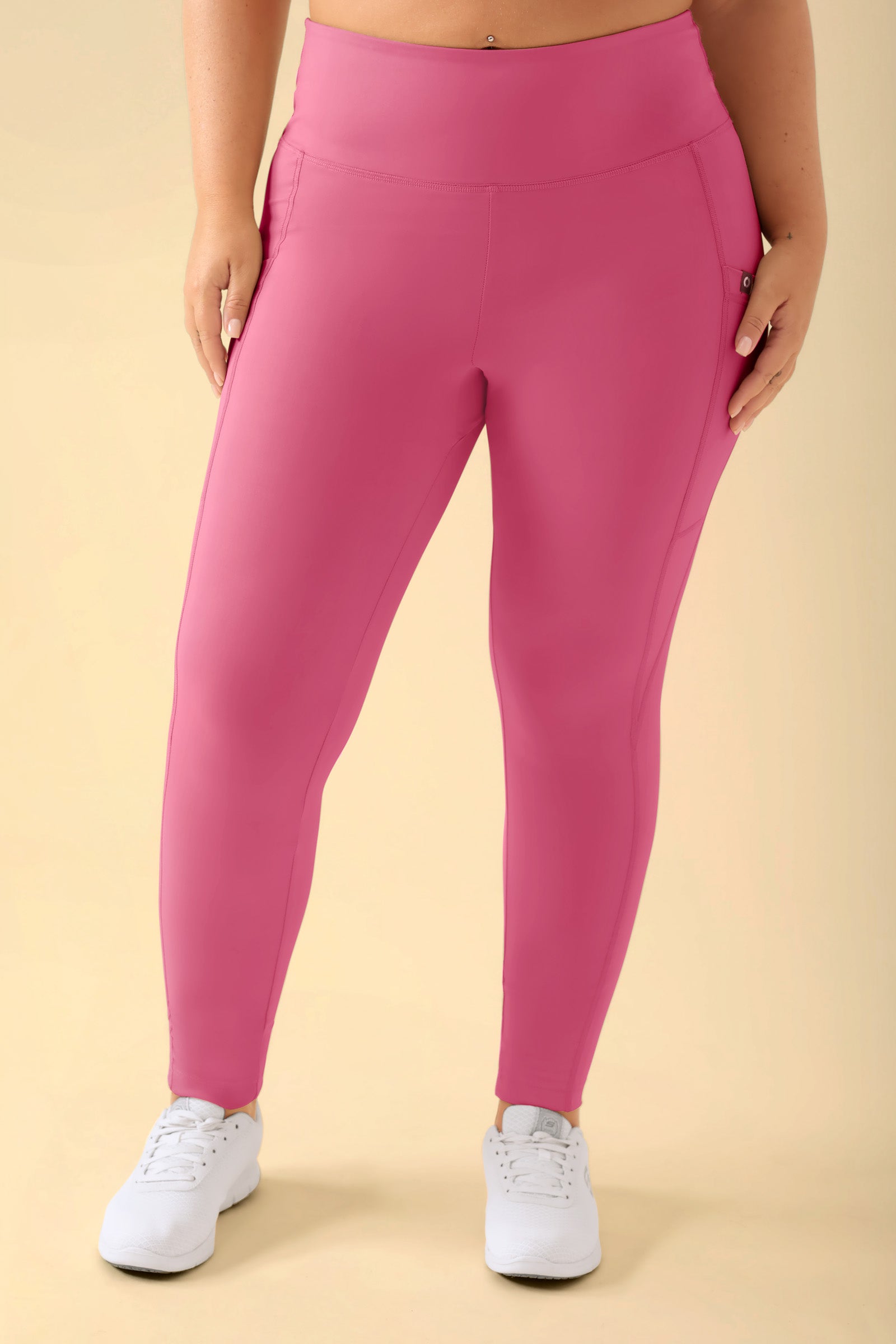 KAERE Leggings Damen - super elastisch rosenholz, Vue de face 