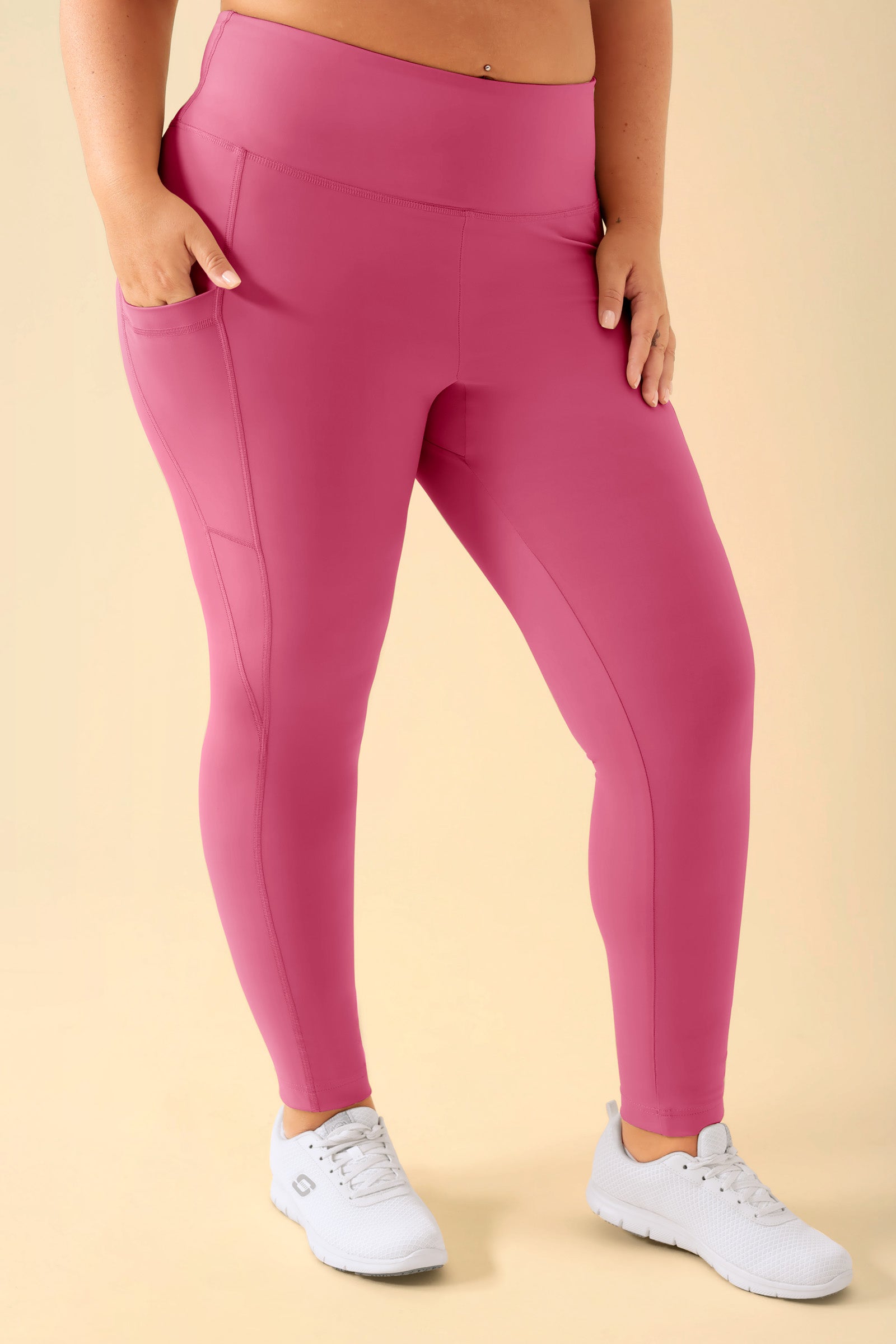 KAERE Leggings Damen - super elastisch rosenholz, Vue de face 