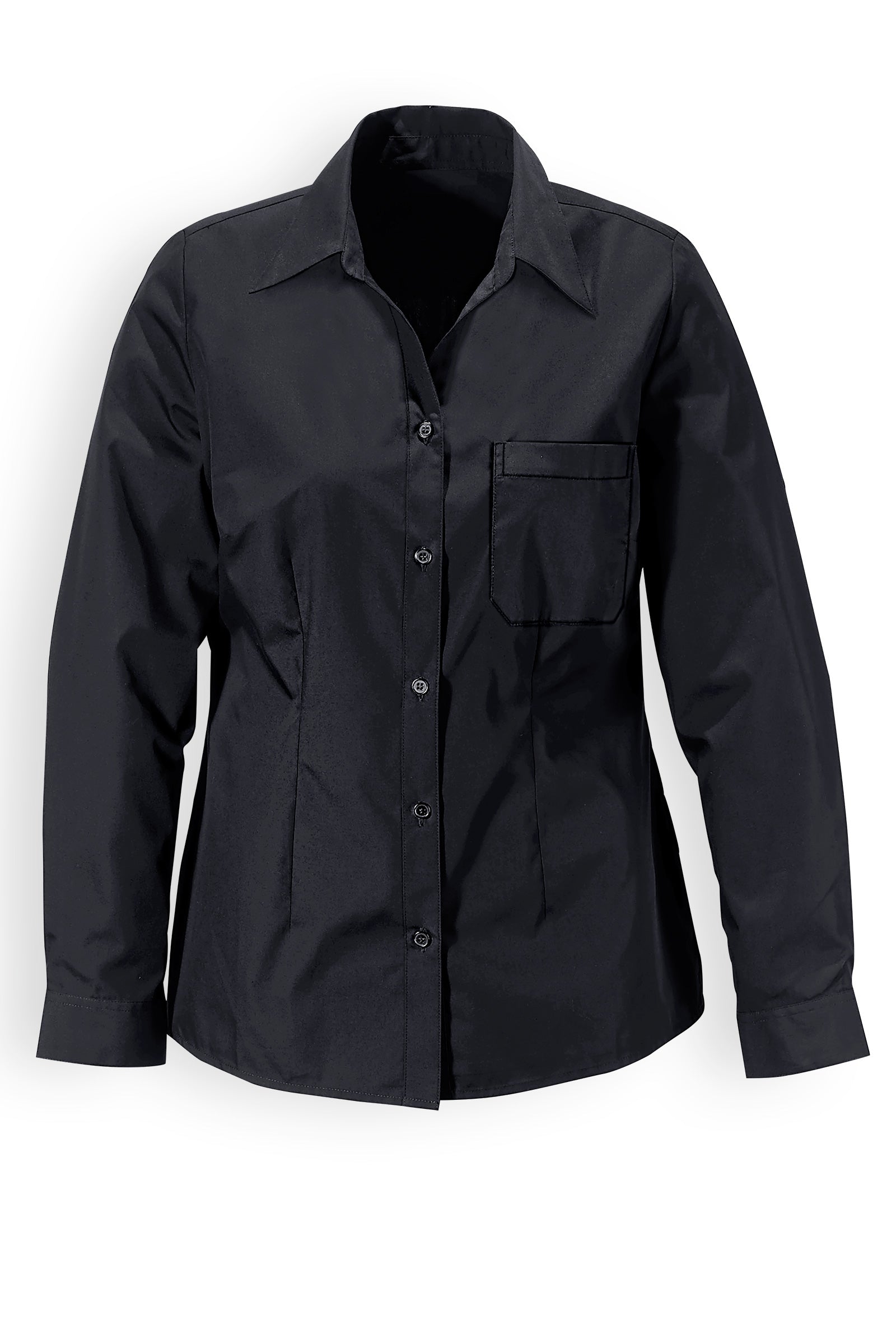 Bluse Schwarz Abgerundeter Saum, Vue de face 