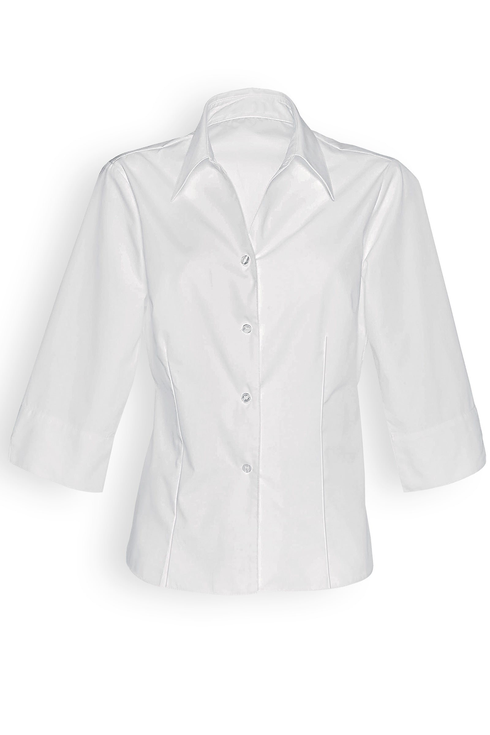 Damenbluse Weiss mit 3/4-Arm, Vue de face 