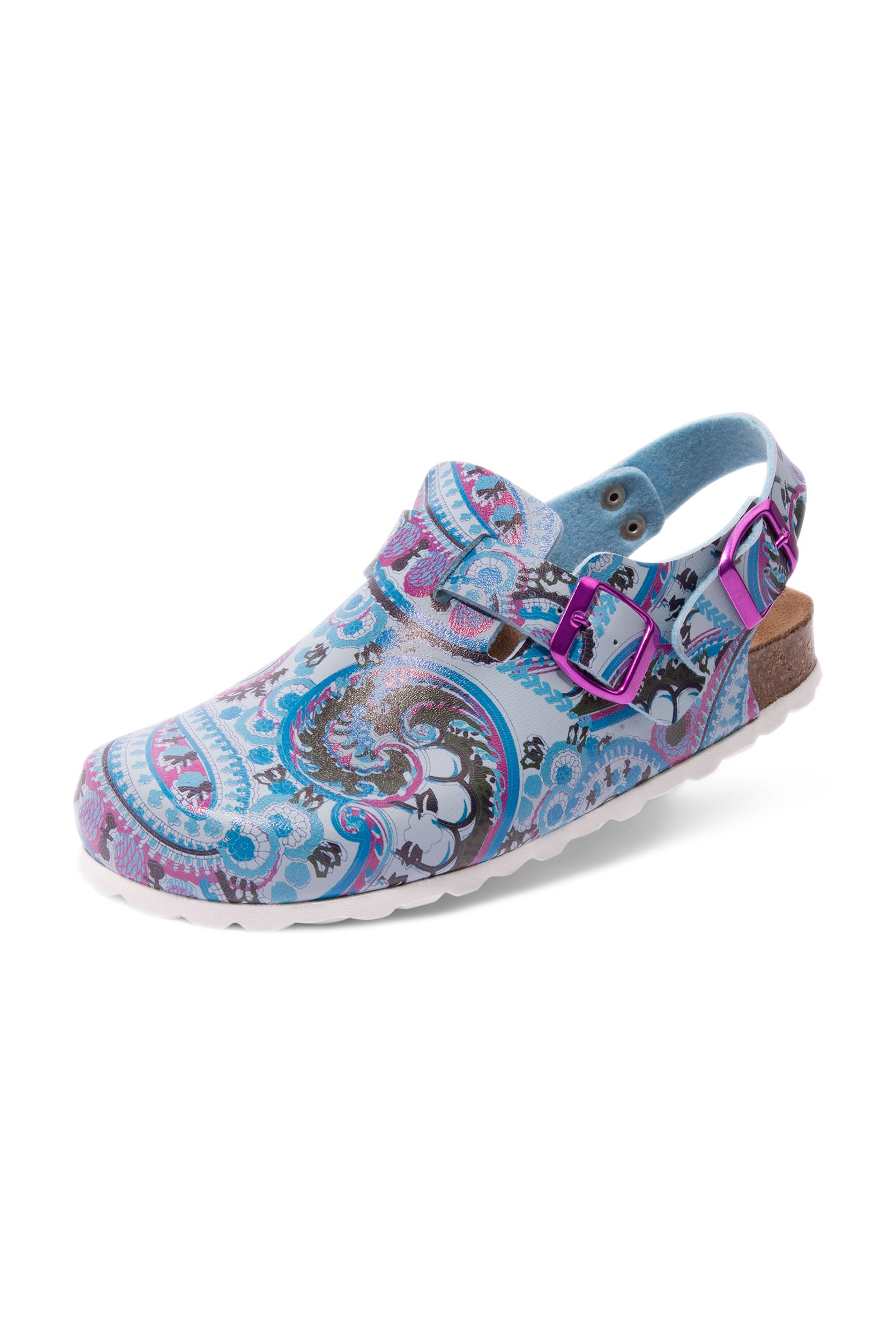 Damen Clog bunt/blau