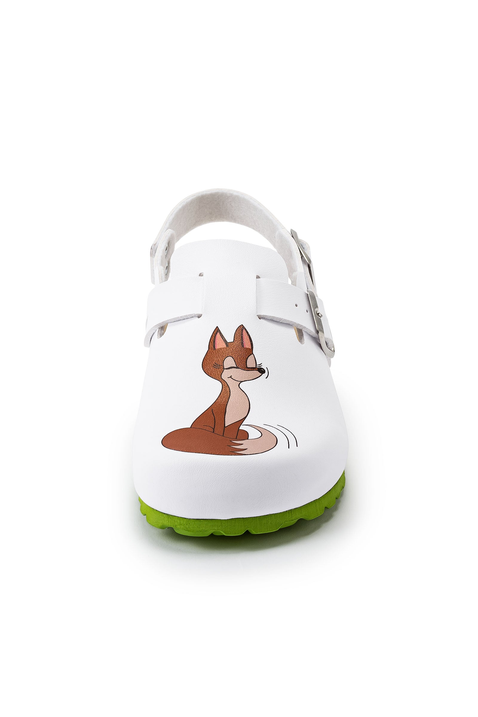 Damen Clog weiss/apfelgrün