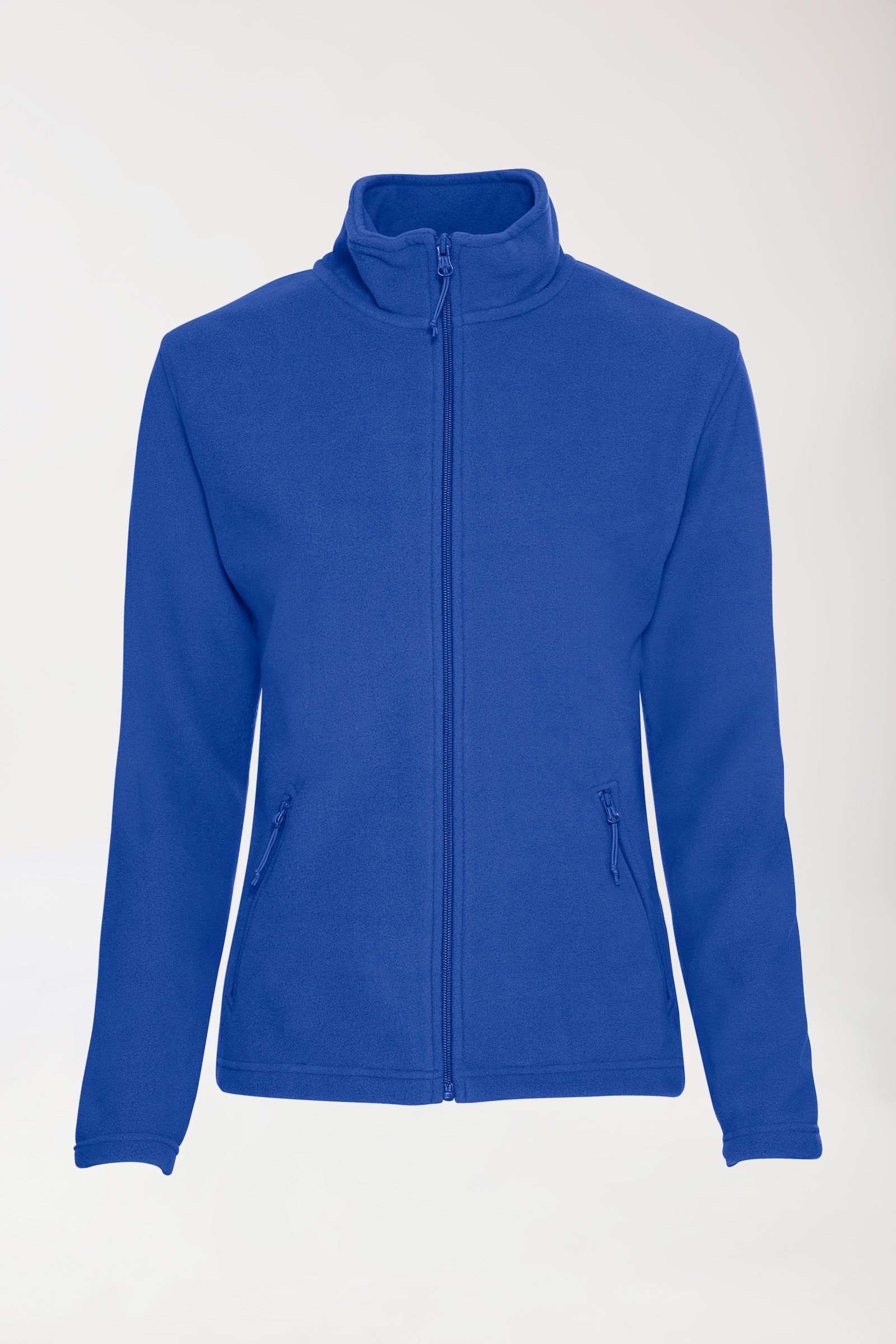 Fleecejacke Damen - Stehkragen königsblau