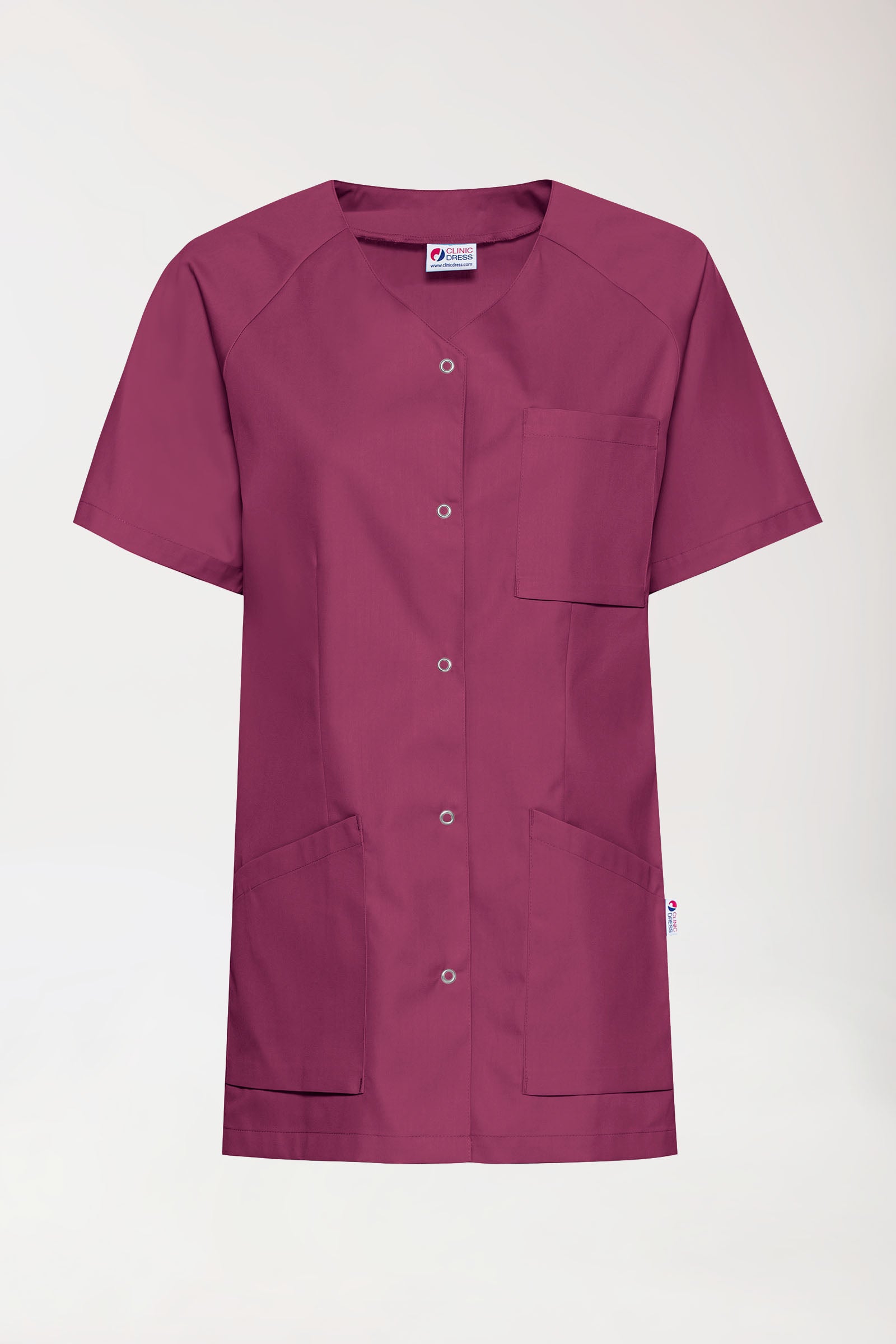 CORE Kasack Damen - durchgeknöpft berry, Vorderansicht 