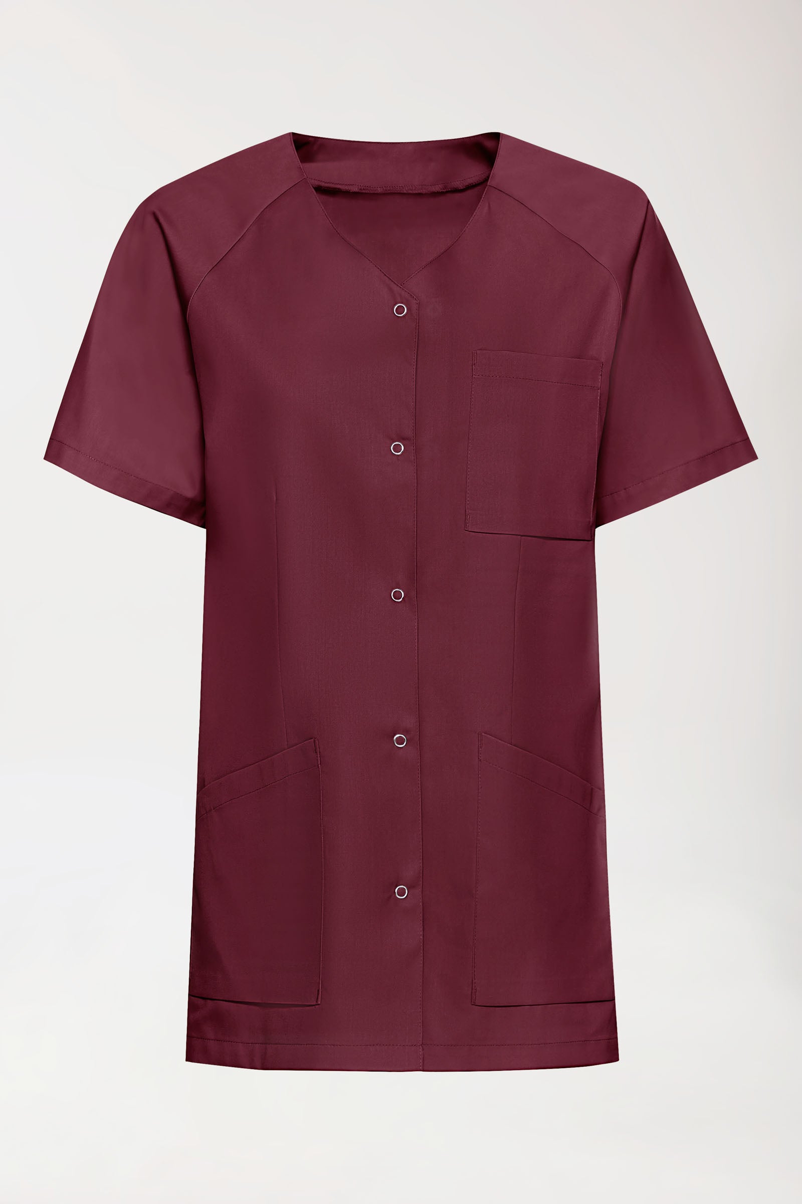 DER Kasack-Kasack Damen - durchgeknöpft bordeaux, Vue de face 