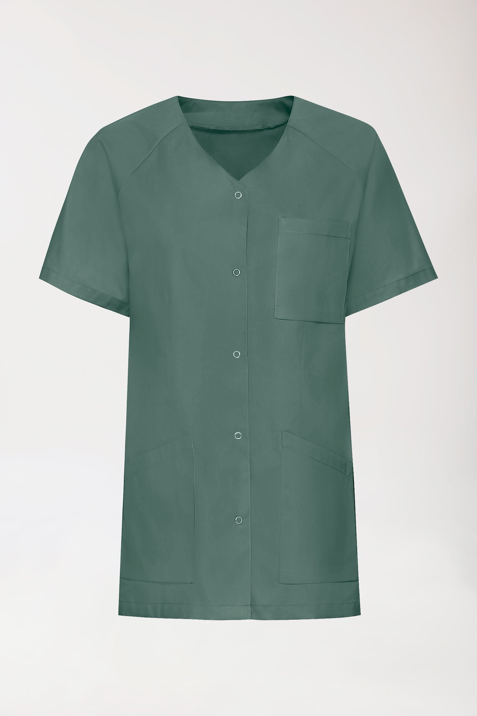 CORE Kasack Damen - durchgeknöpft dunkelgrün, Vue de face 