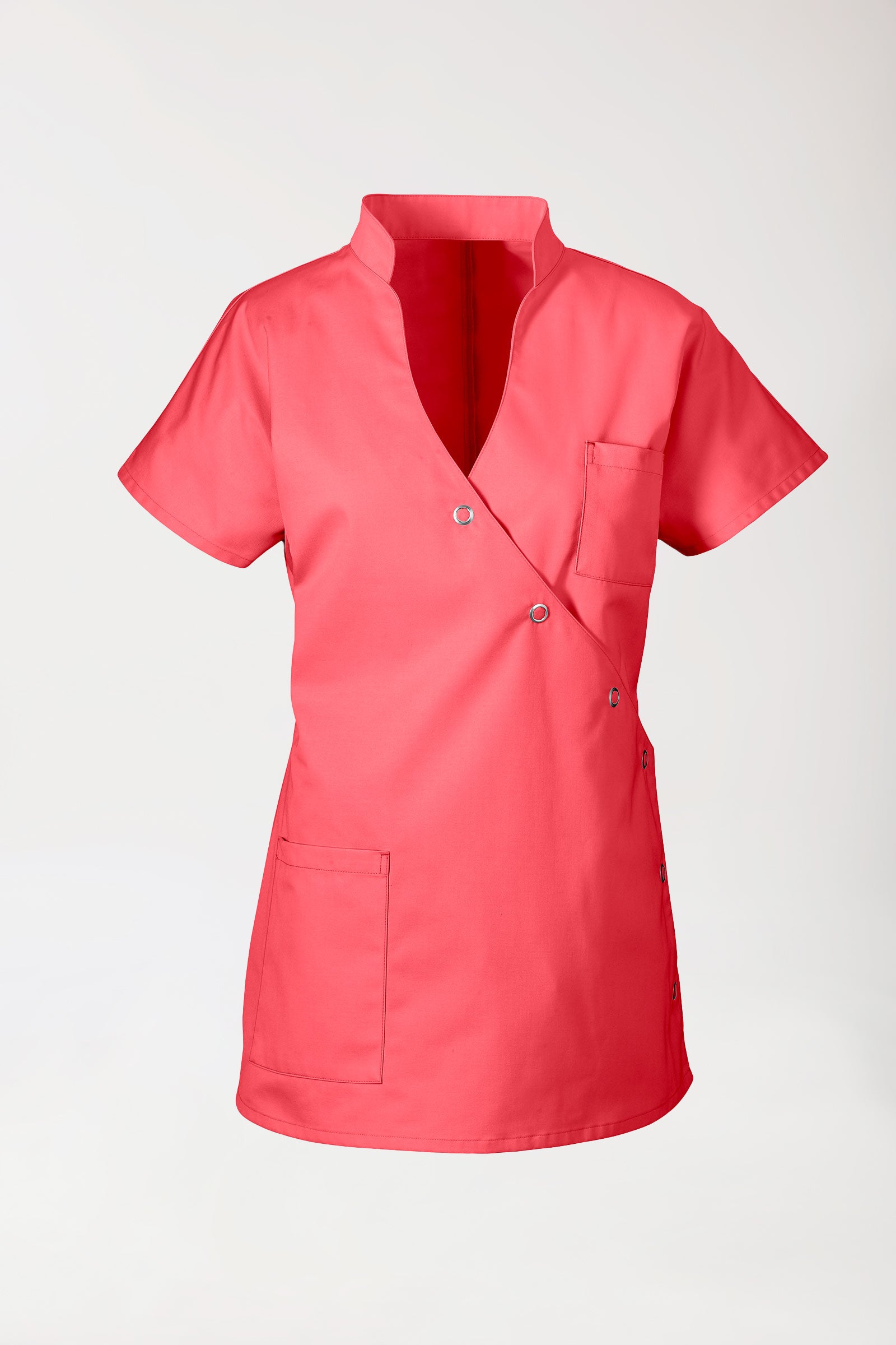 JUST STRONG Kasack Damen - Druckknopfleiste lipstick, Vue de face 