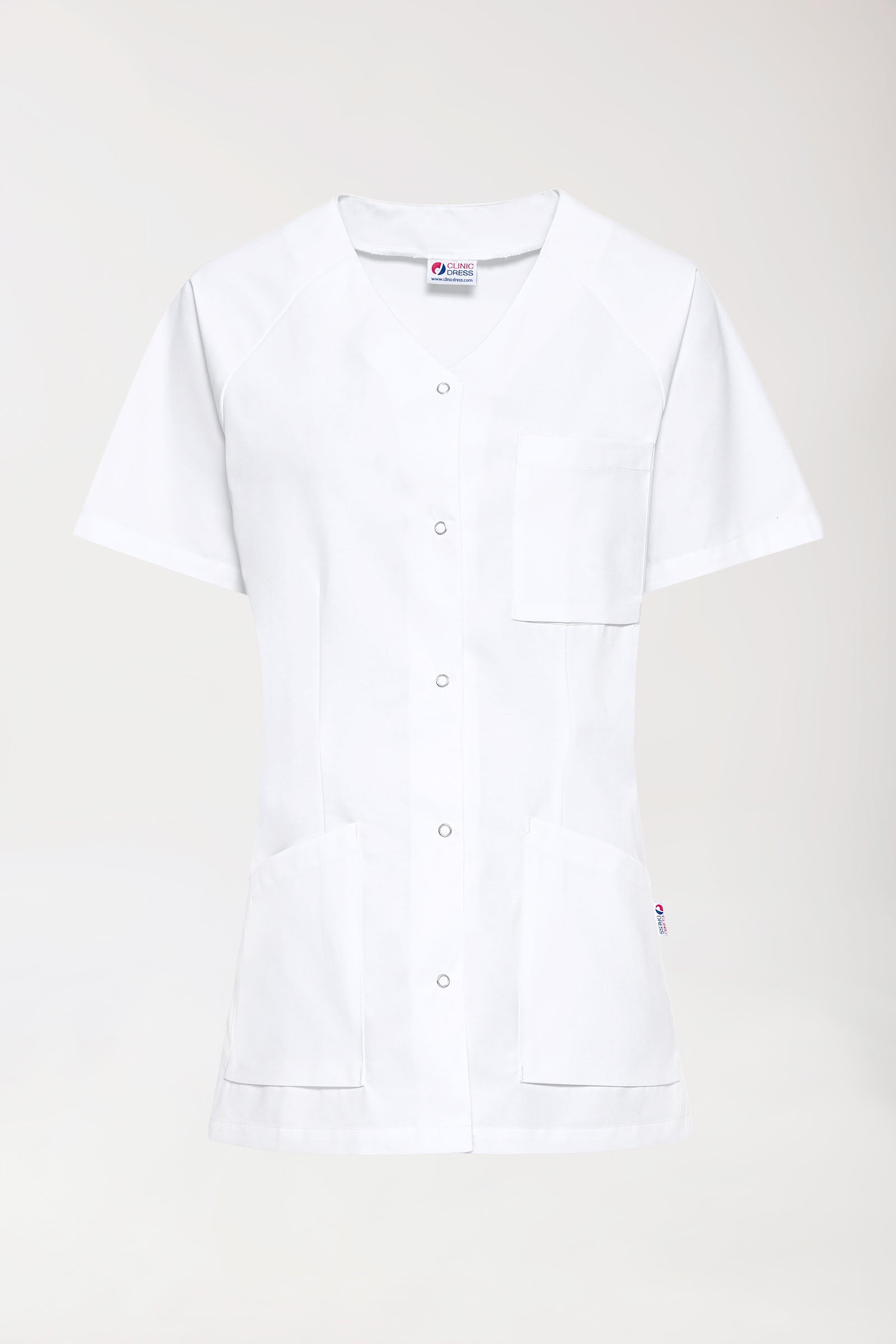 CORE Kasack Damen - durchgeknöpft weiss