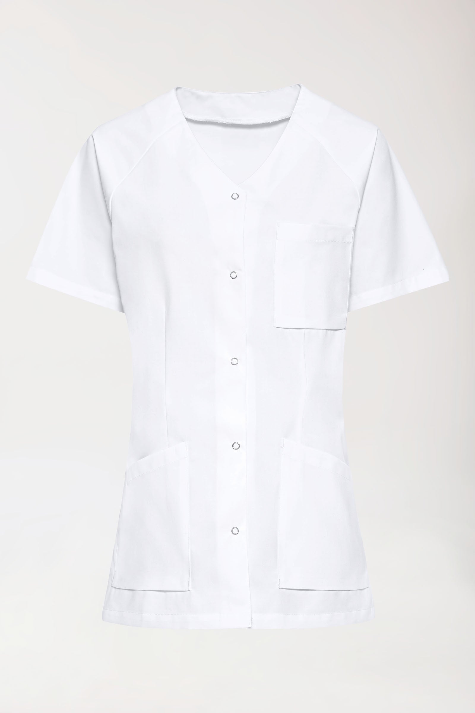 DER Kasack-Kasack Damen - durchgeknöpft weiss