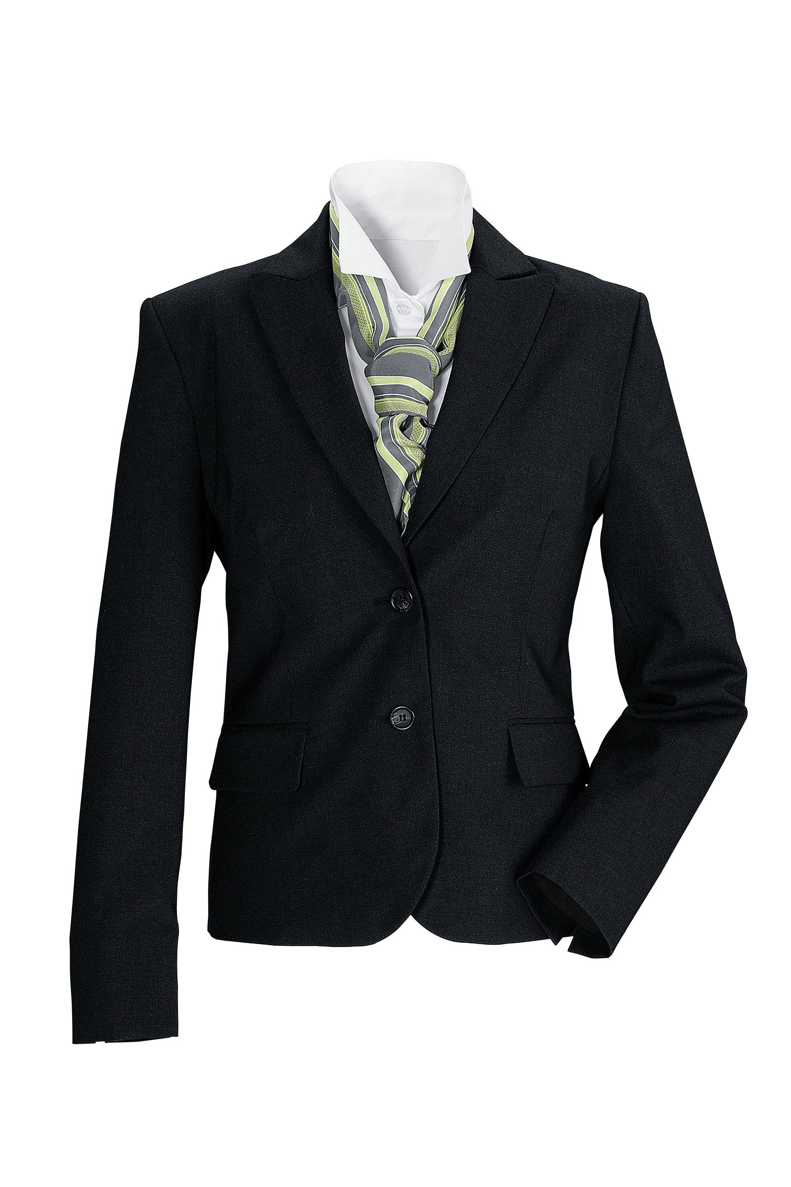 Damen-Kurzblazer mit 2 Taschen Schwarz, Vue de face 