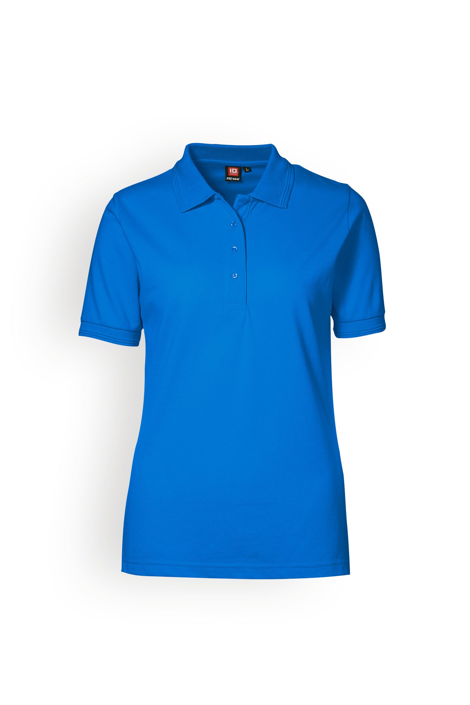 Piqué Shirt Damen Industriewäsche geeignet nach EN ISO 15797 - Polokragen azurblau, Vue de face 