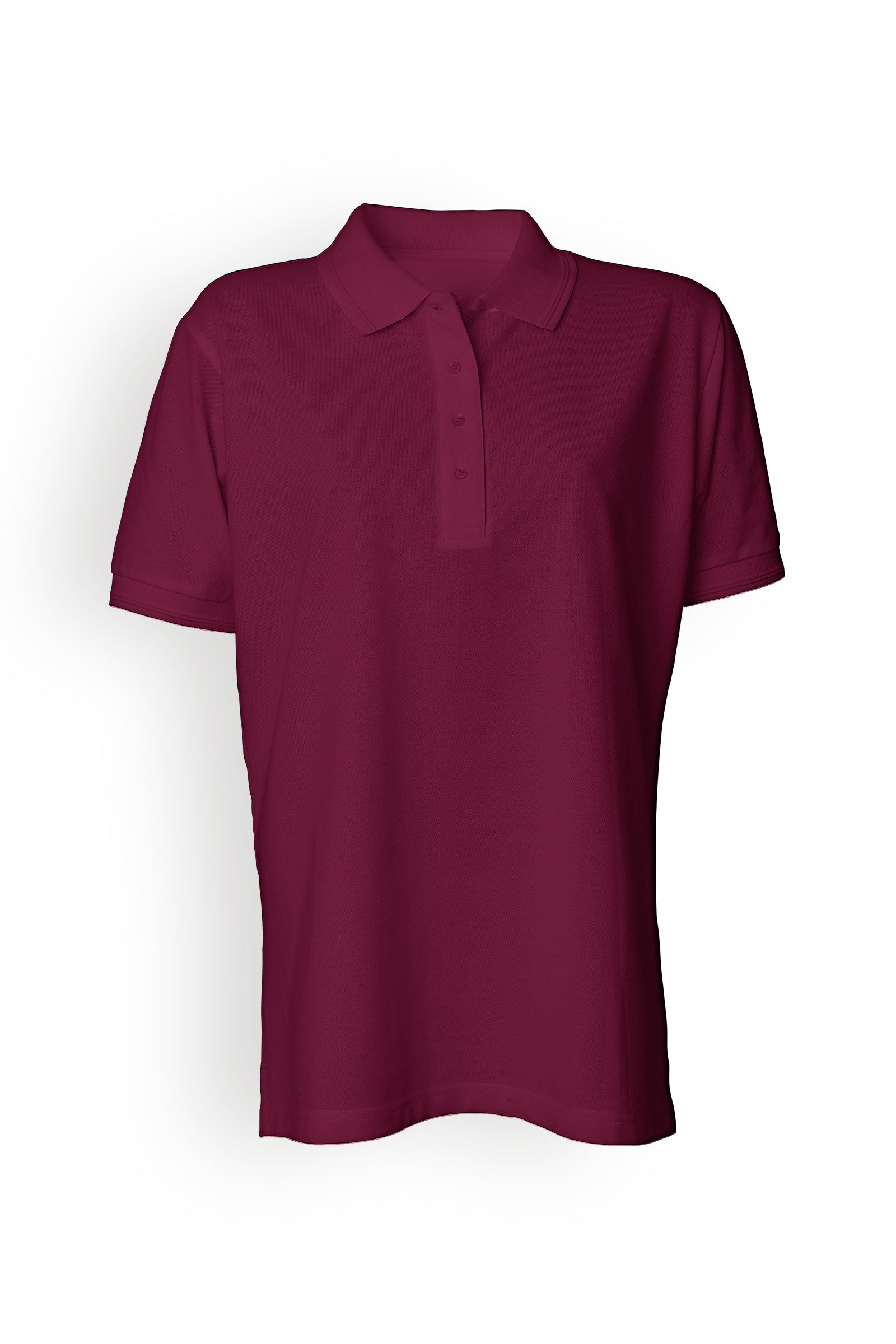 Piqué Shirt Damen Industriewäsche geeignet nach EN ISO 15797 - Polokragen bordeaux, Vue de face 