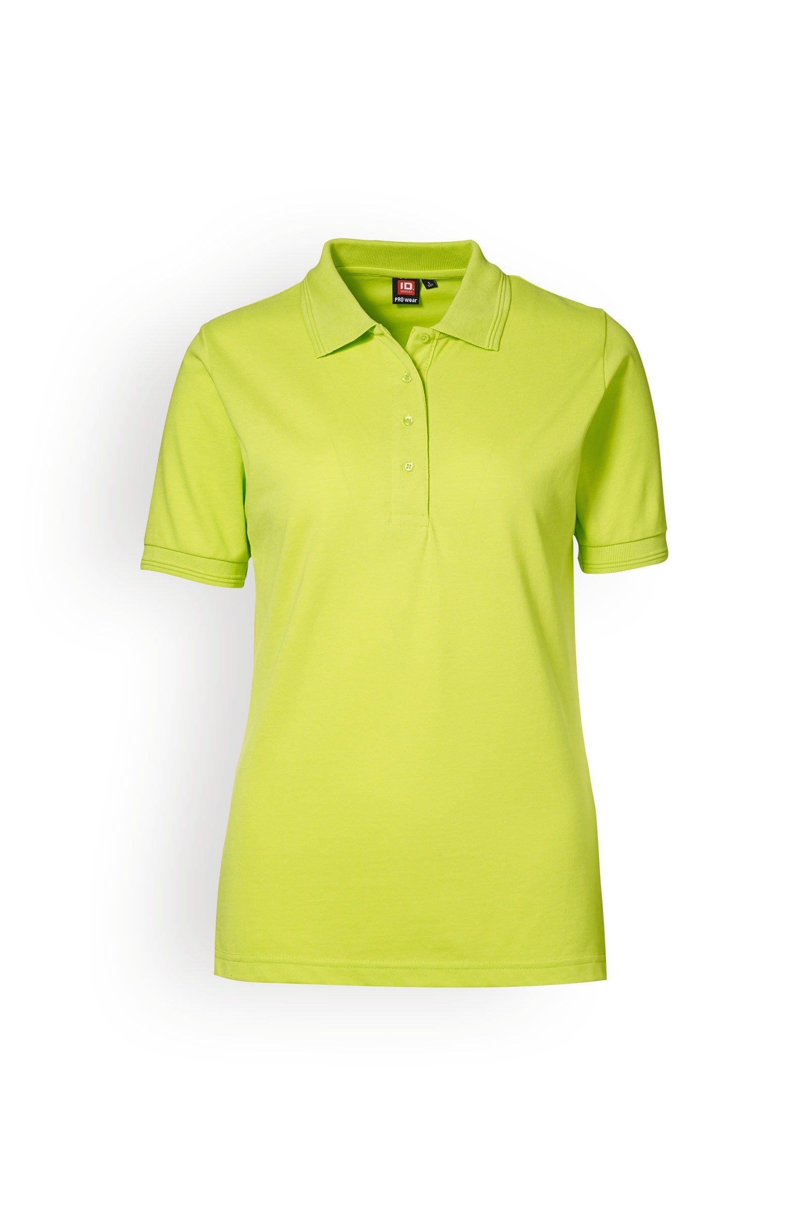 Piqué Shirt Damen Industriewäsche geeignet nach EN ISO 15797 - Polokragen limette, Vorderansicht 