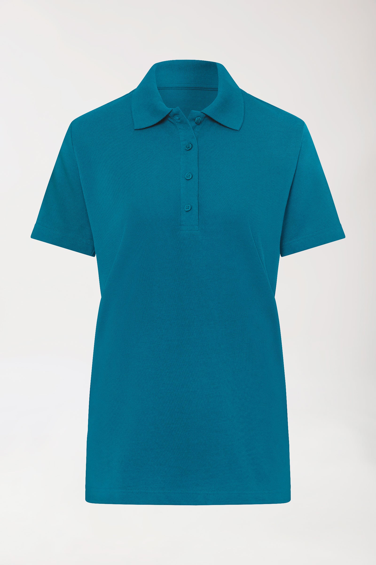 CORE Shirt Damen - Polokragen petrol, Vue de face 