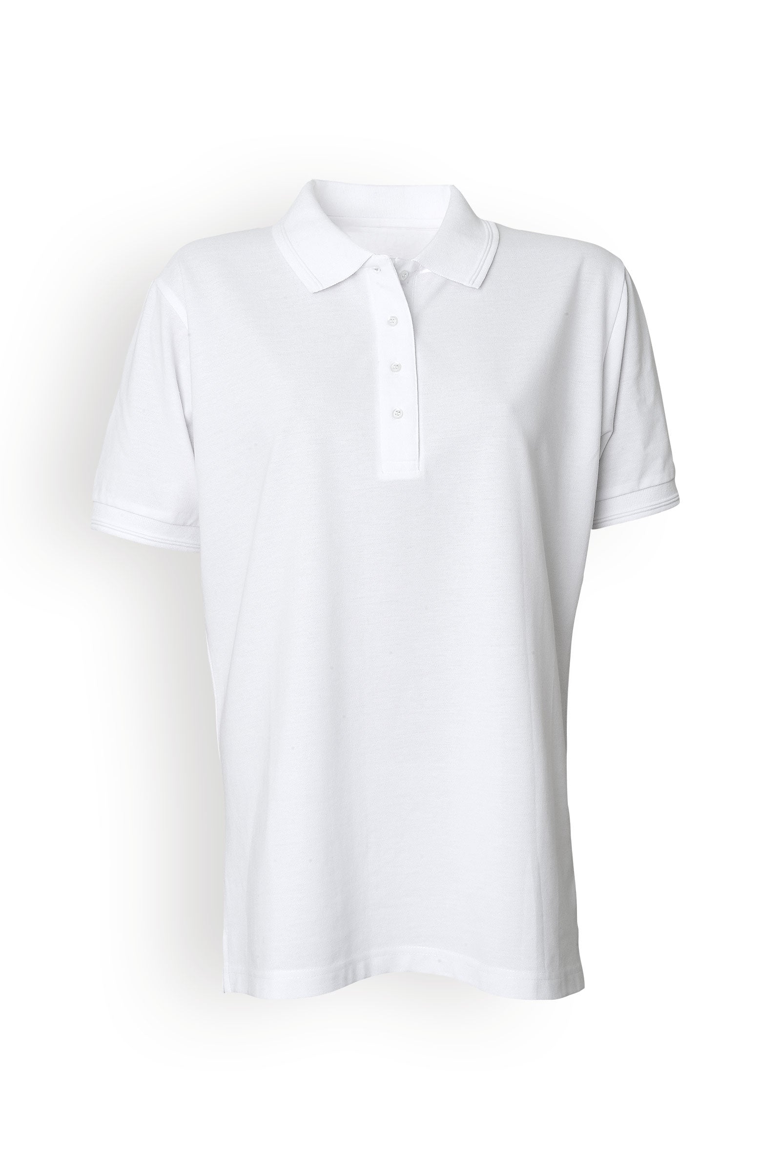 Piqué Shirt Damen Industriewäsche geeignet nach EN ISO 15797 - Polokragen weiss, Vue de face 