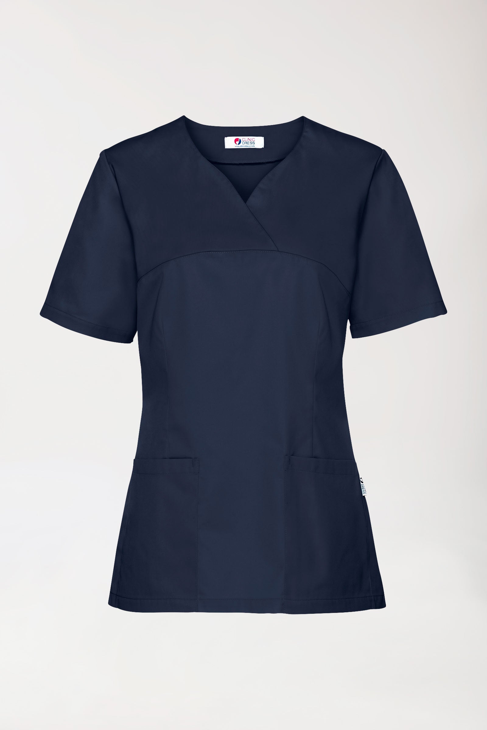 CORE Schlupfkasack Damen - 5er-Pack - Herzausschnitt navy, Vorderansicht 