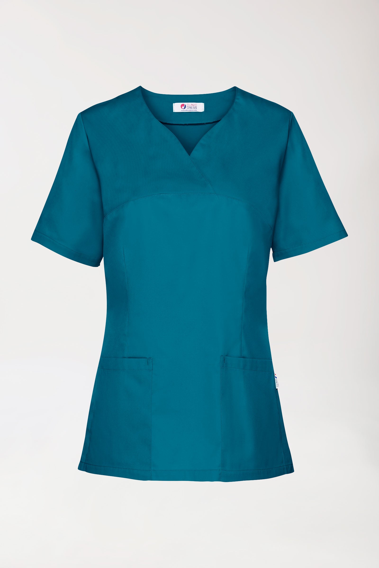 CORE Schlupfkasack Damen - 5er-Pack - Herzausschnitt petrol