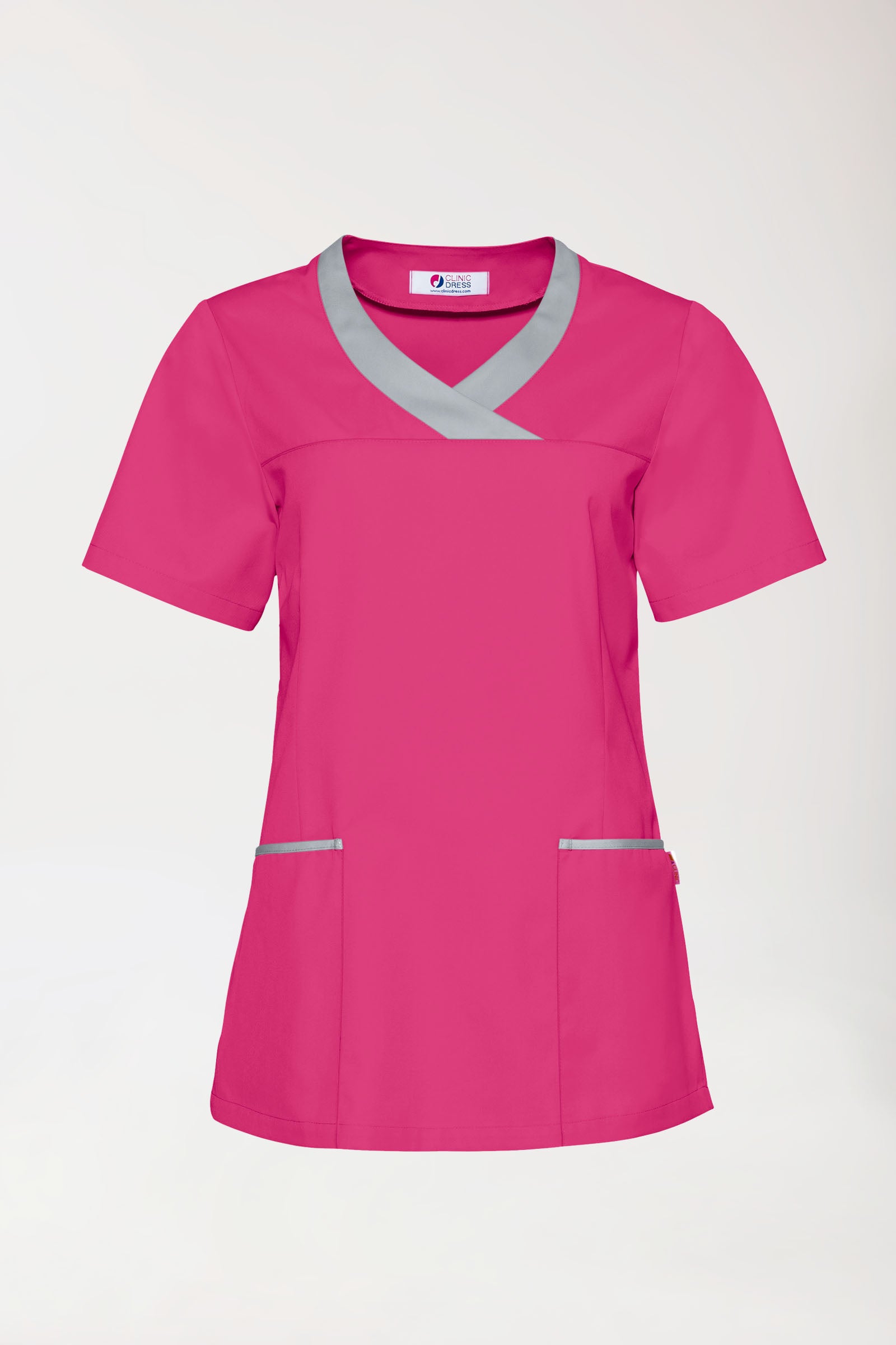 CORE Schlupfkasack Damen pink/grau, Vorderansicht 