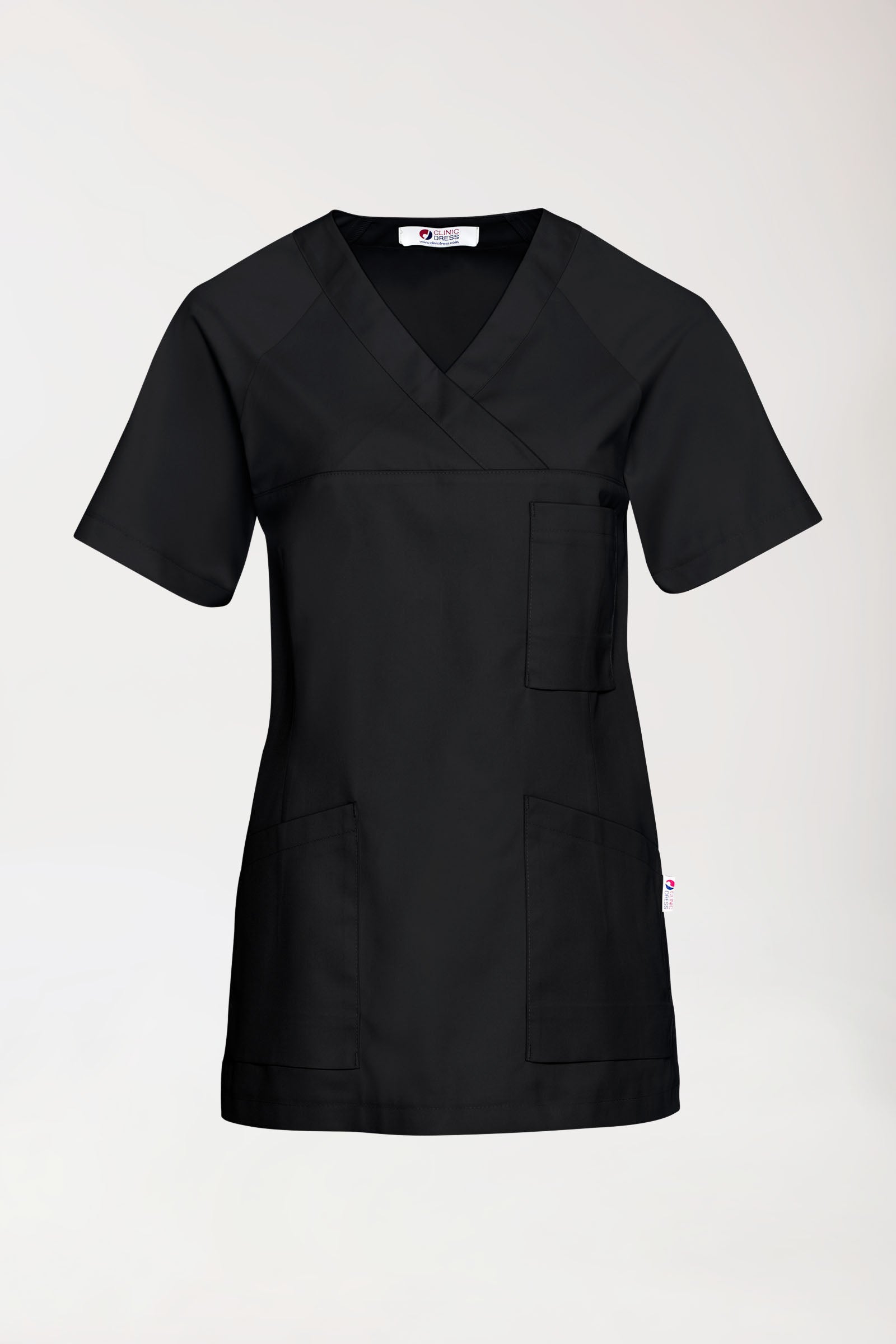 CORE Schlupfkasack Damen - V-Ausschnitt schwarz