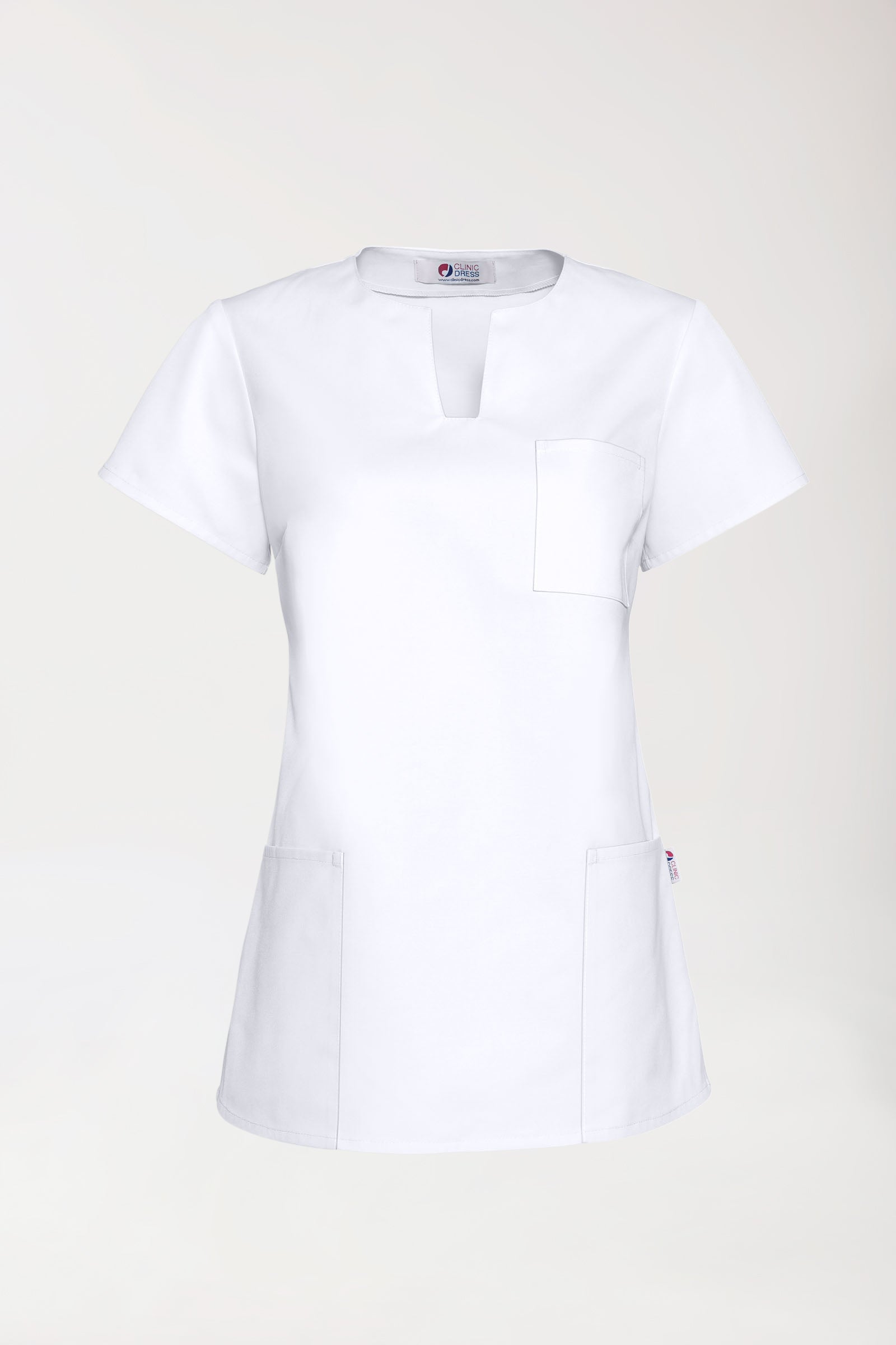 JUST STRONG Schlupfkasack Damen - eckiger Ausschnitt weiss, Vue de face 