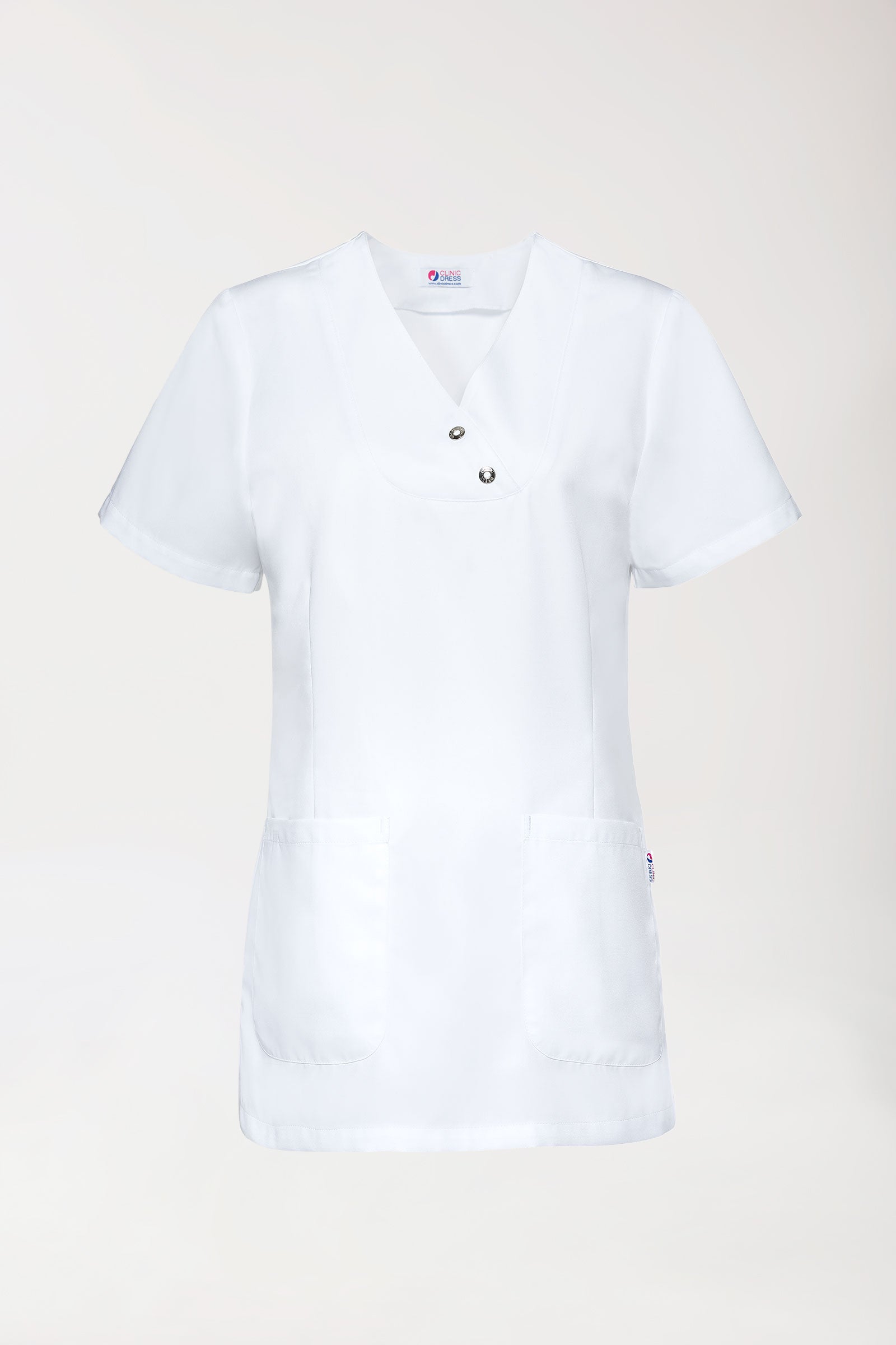 GREEN Schlupfkasack Damen - Druckknöpfe weiss