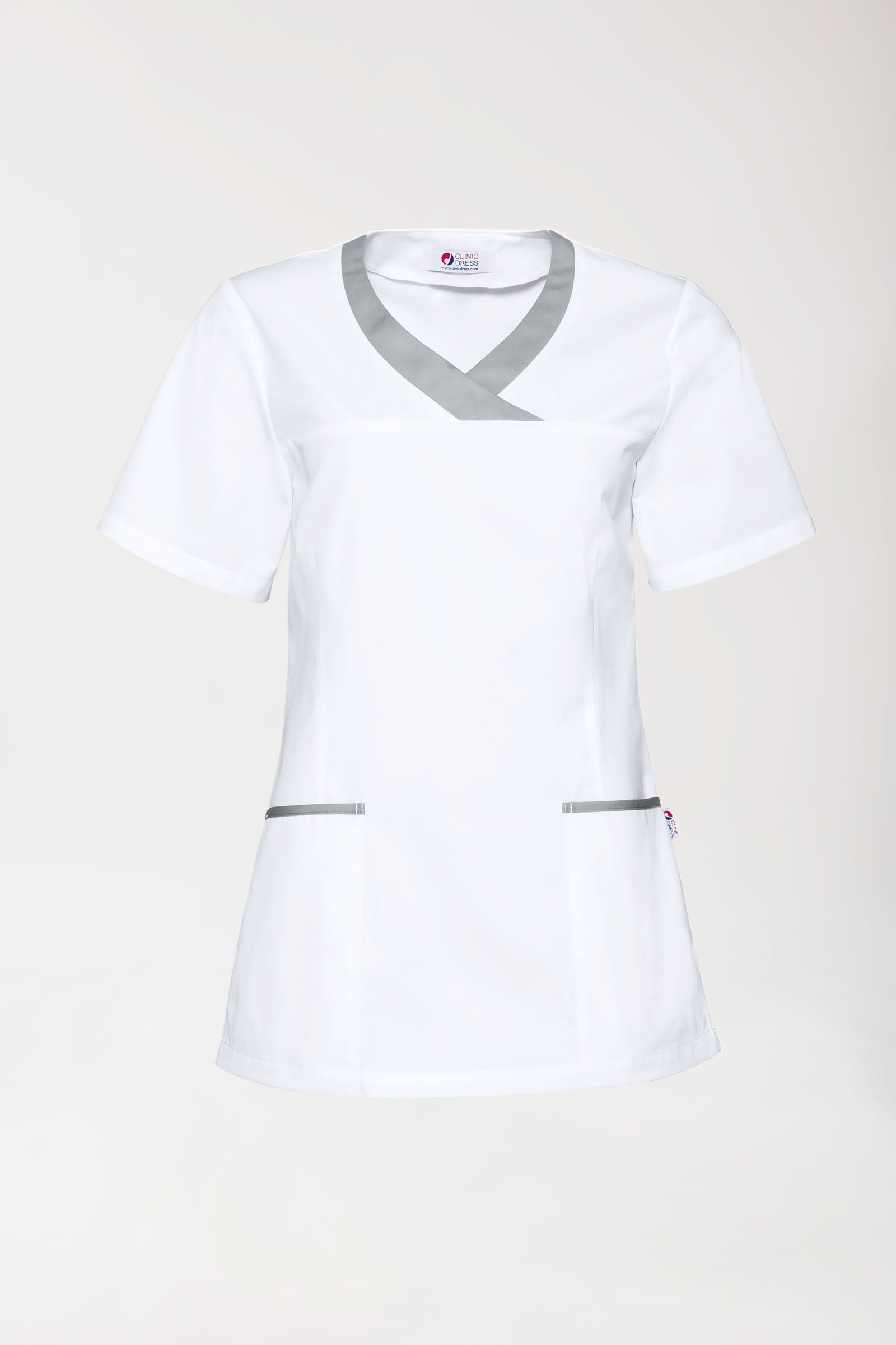 CORE Schlupfkasack Damen weiss/grau, Vue de face 