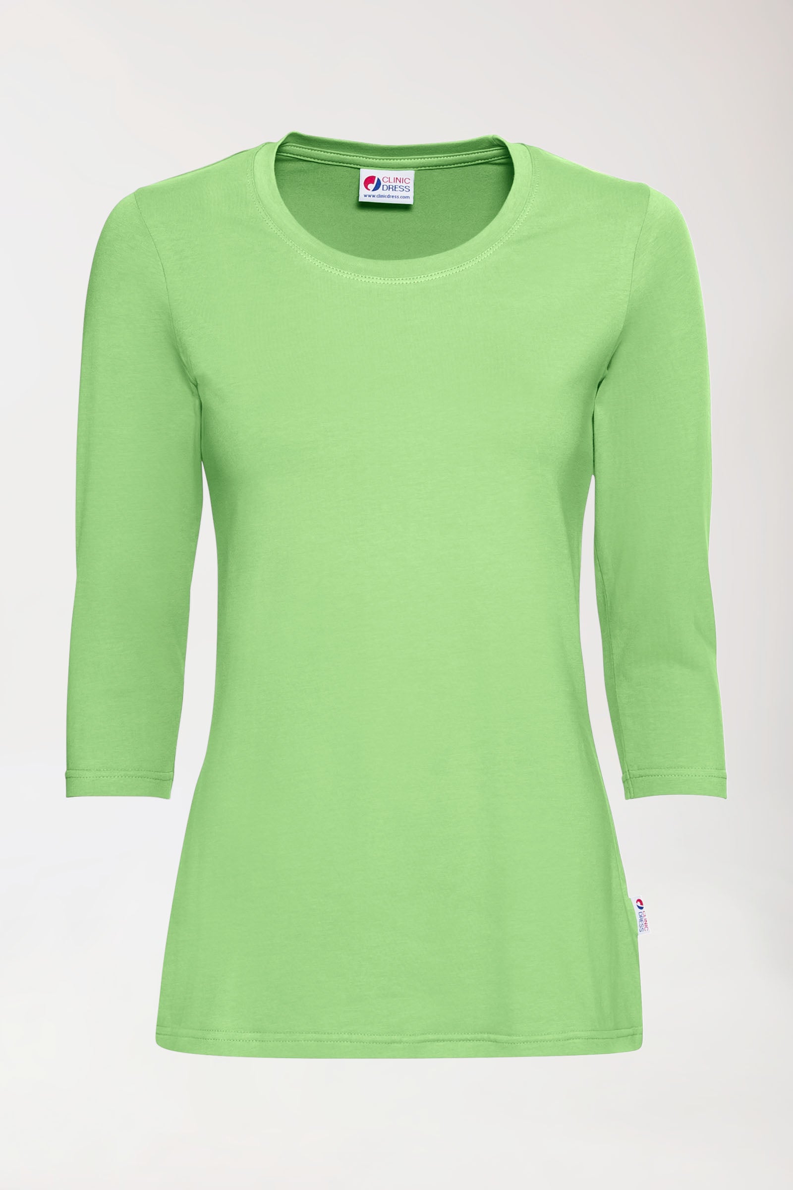 CORE Shirt Damen - 3/4 Arm apfelgrün, Vue de face 