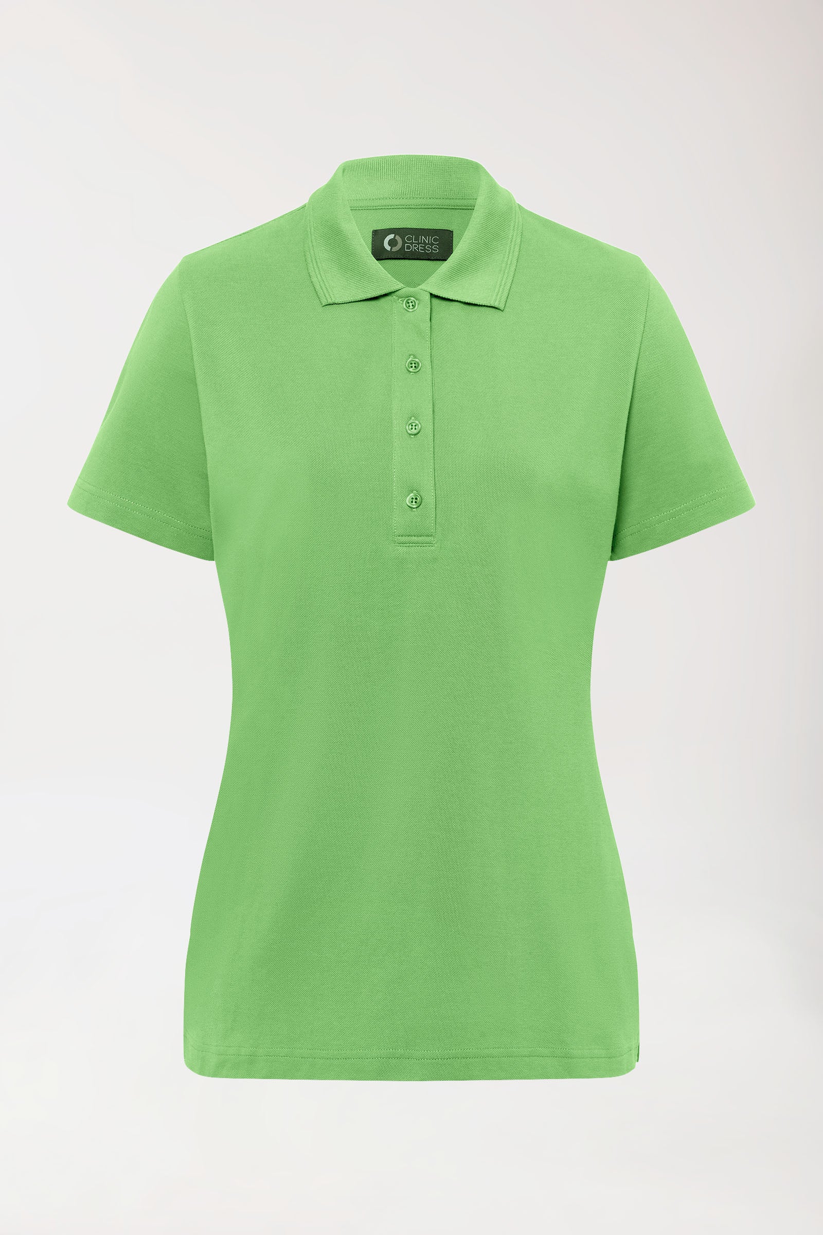 COMFY FLEX Stretch Shirt Damen - Polokragen apfelgrün, Vue de face 