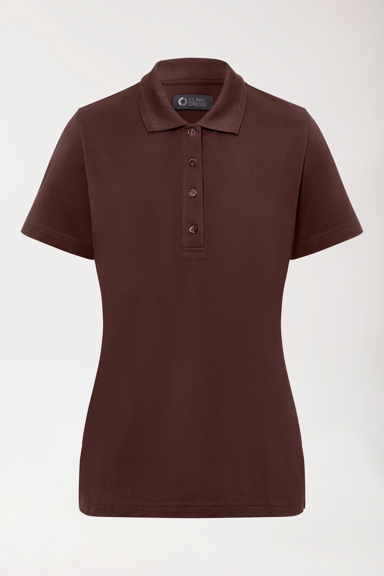 COMFY FLEX Stretch Shirt Damen - Polokragen coffee