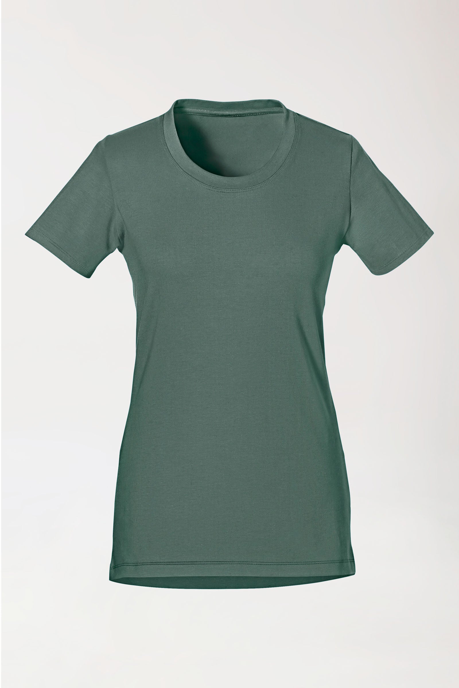 CORE Shirt Damen - Rundhalsausschnitt dunkelgrün, Vorderansicht 