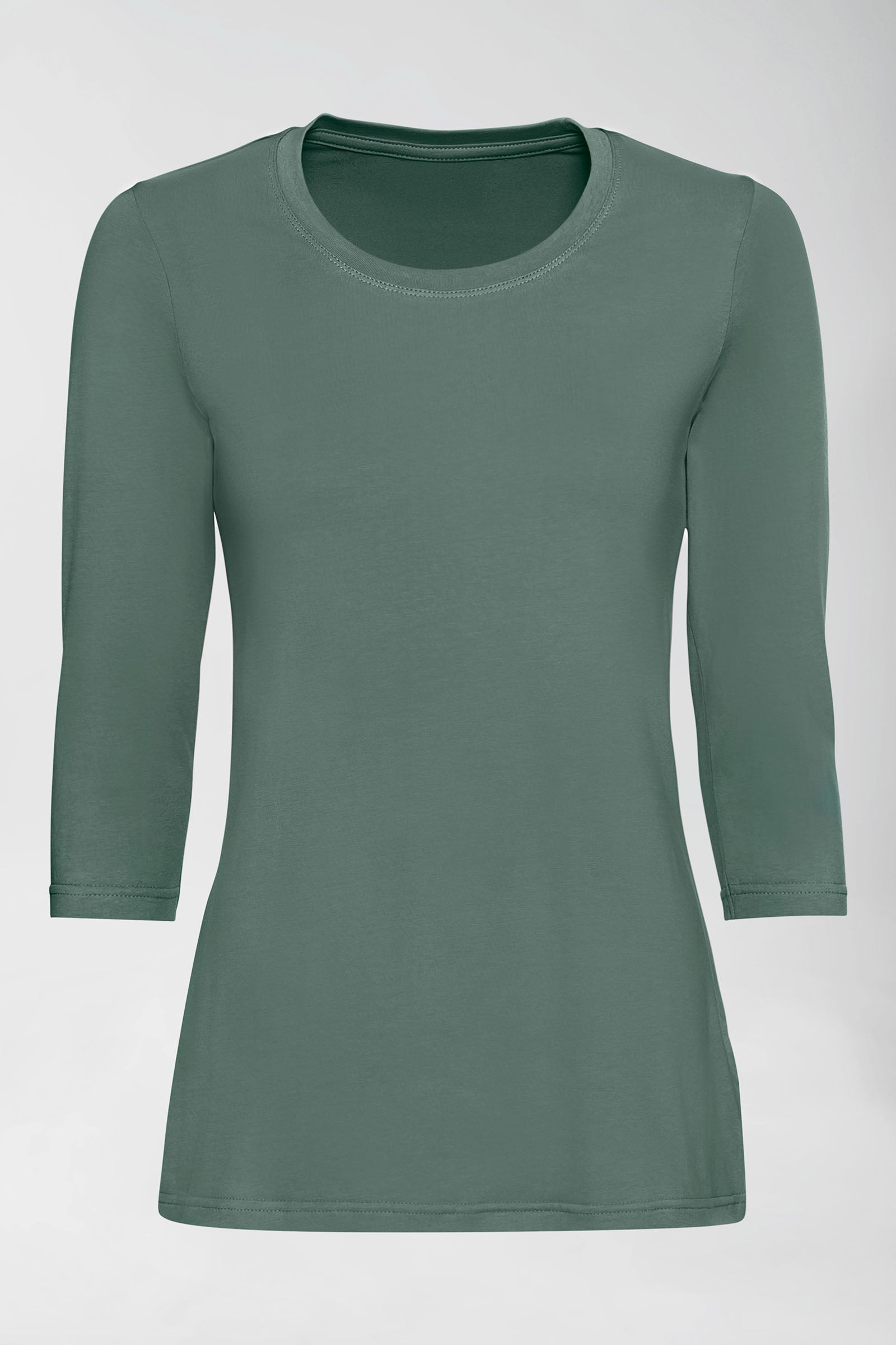 CORE Shirt Damen - 3/4 Arm dunkelgrün, Vue de face 