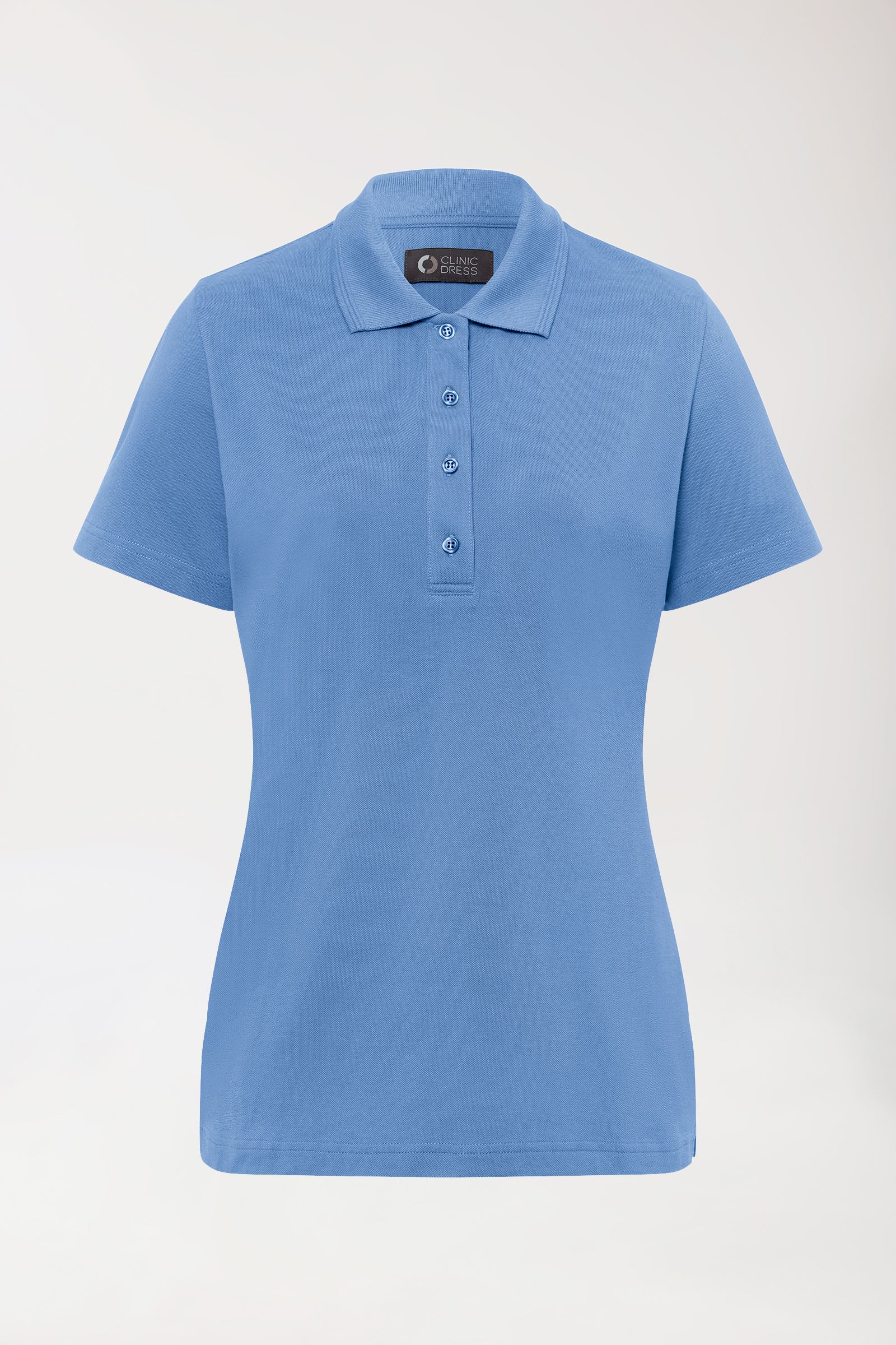 COMFY FLEX Stretch Shirt Damen - Polokragen himmelblau, Vue de face 