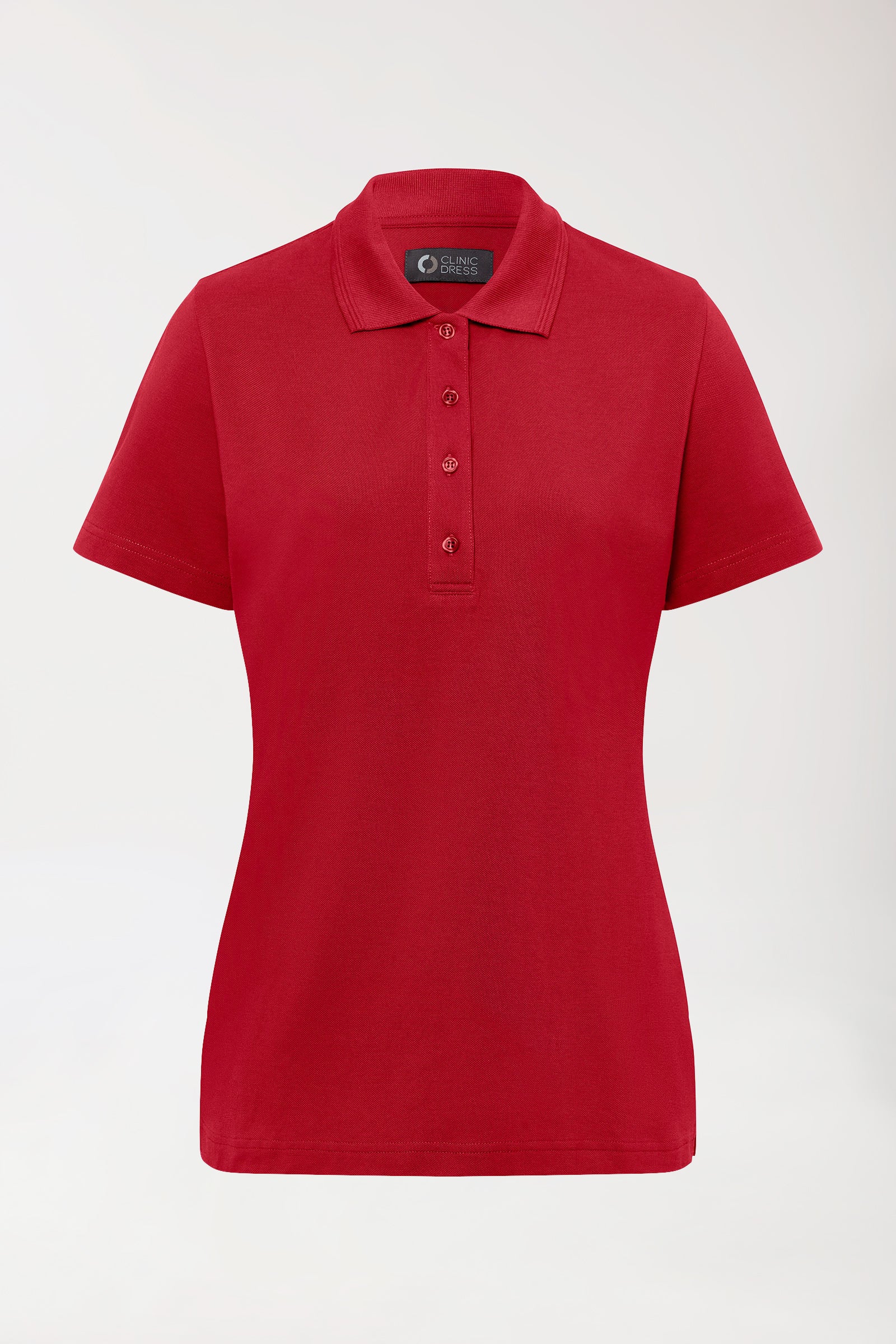 COMFY FLEX Stretch Shirt Damen - Polokragen rot, Vue de face 