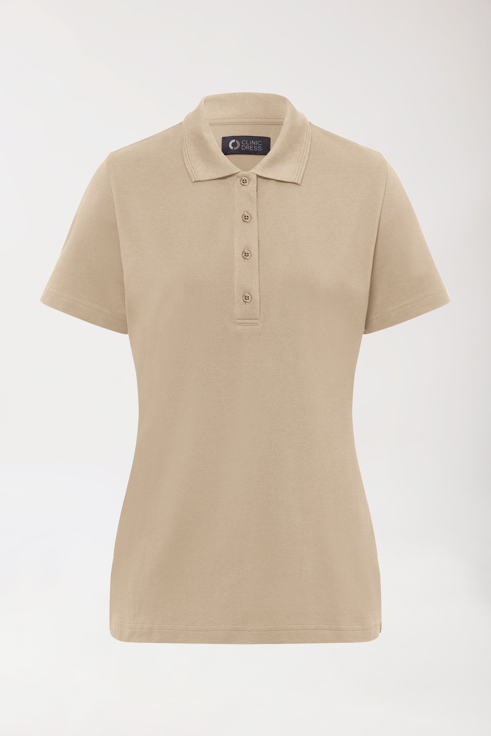 COMFY FLEX Stretch Shirt Damen - Polokragen sand
