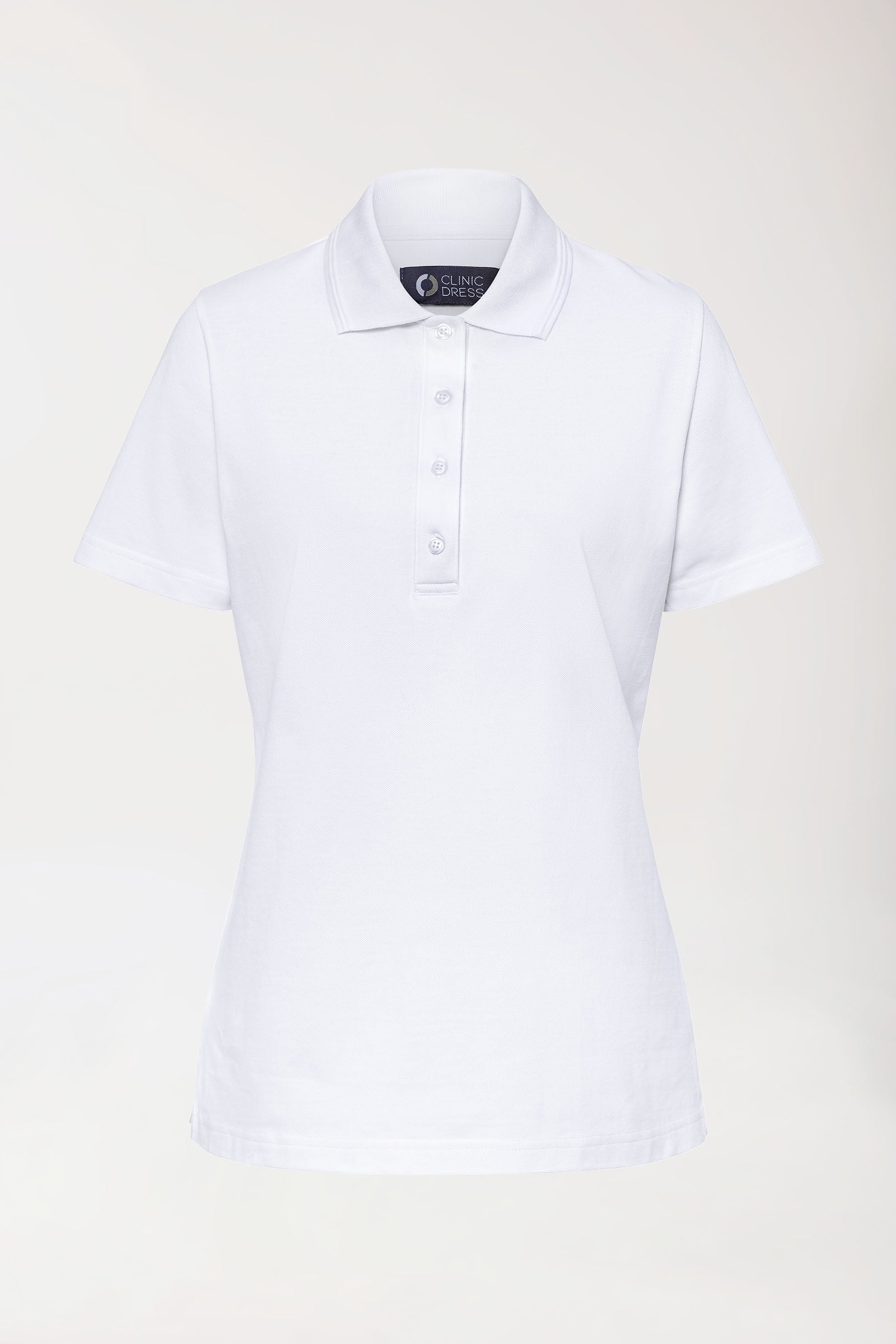 COMFY FLEX Stretch Shirt Damen - Polokragen weiss