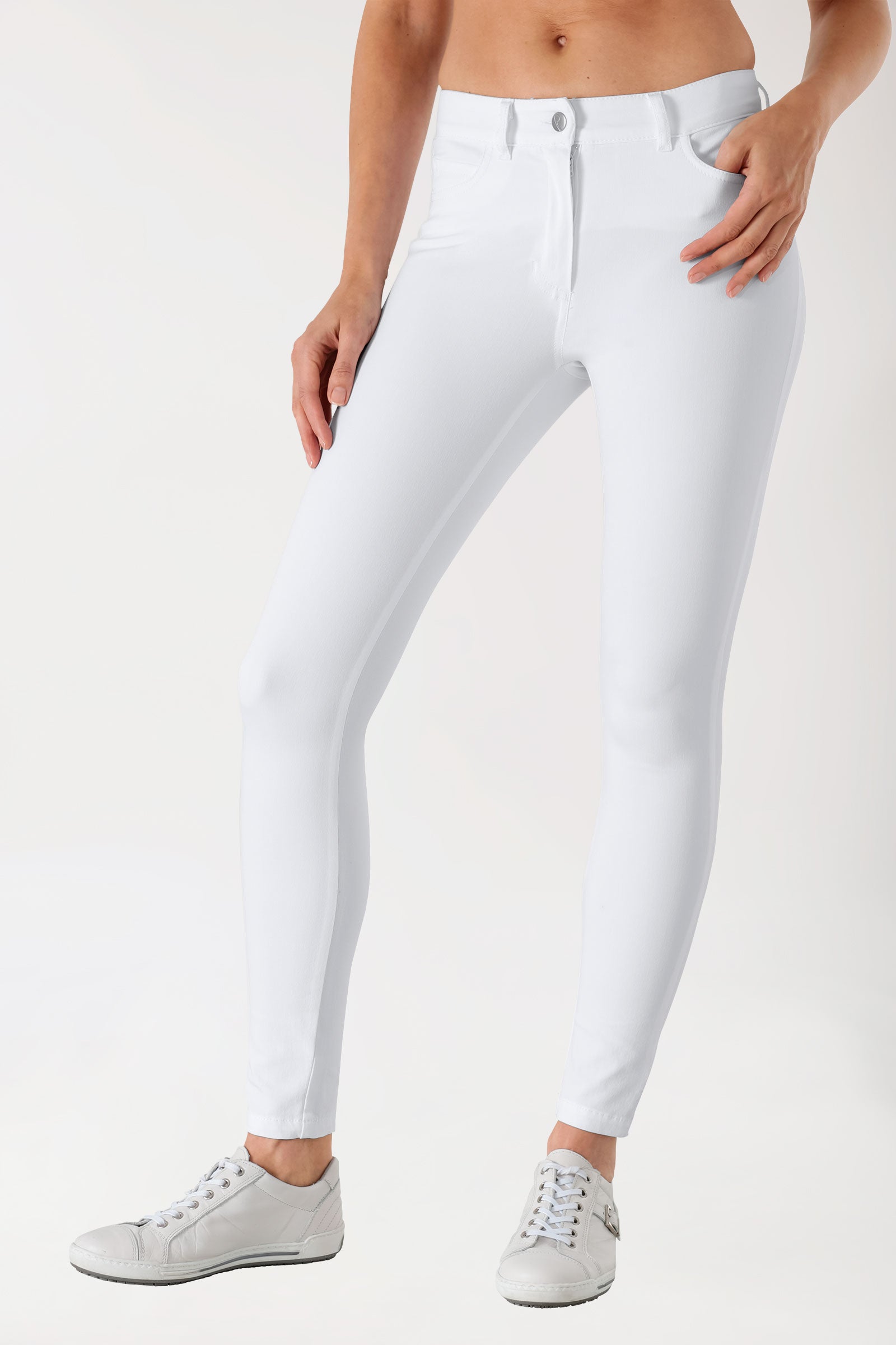 Leggings 5-Pocket-Form Weiss, Vorderansicht 