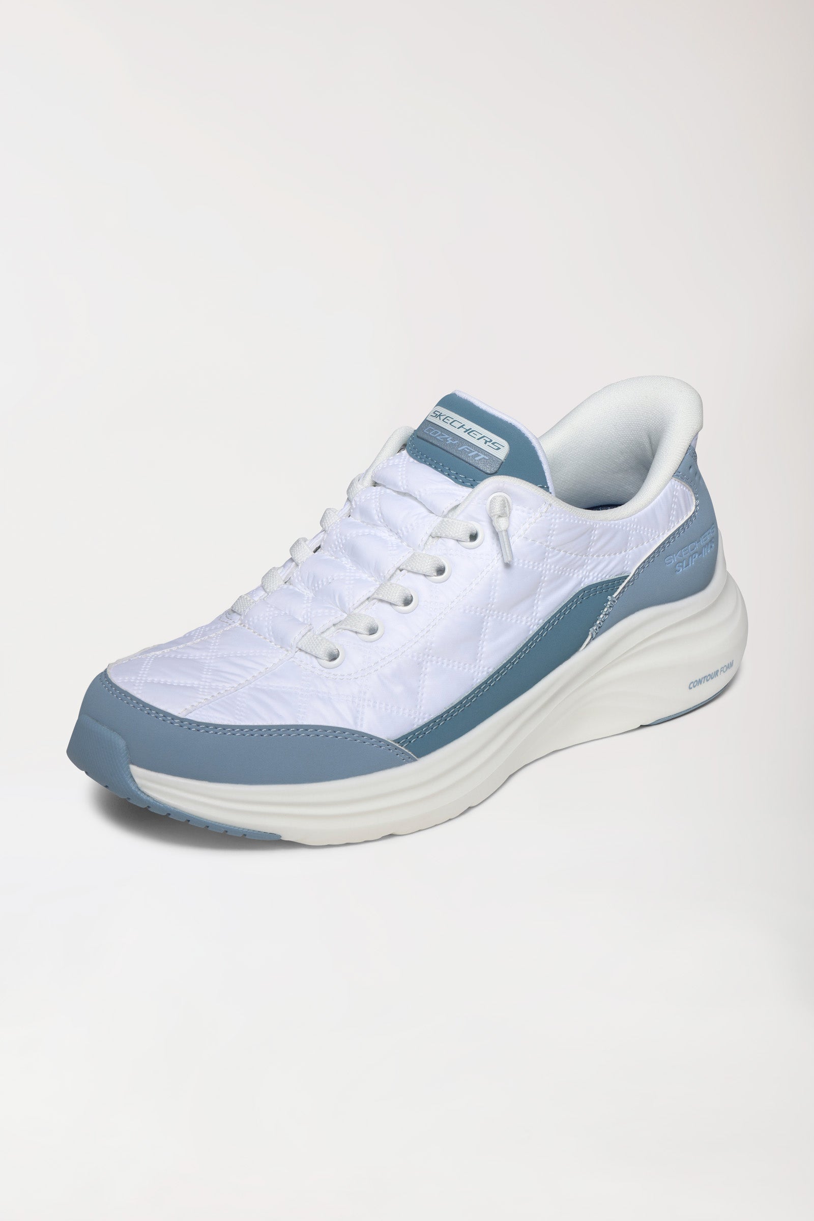 Damen Sneaker-SKECHERS Slip-ins-weiss/hellblau