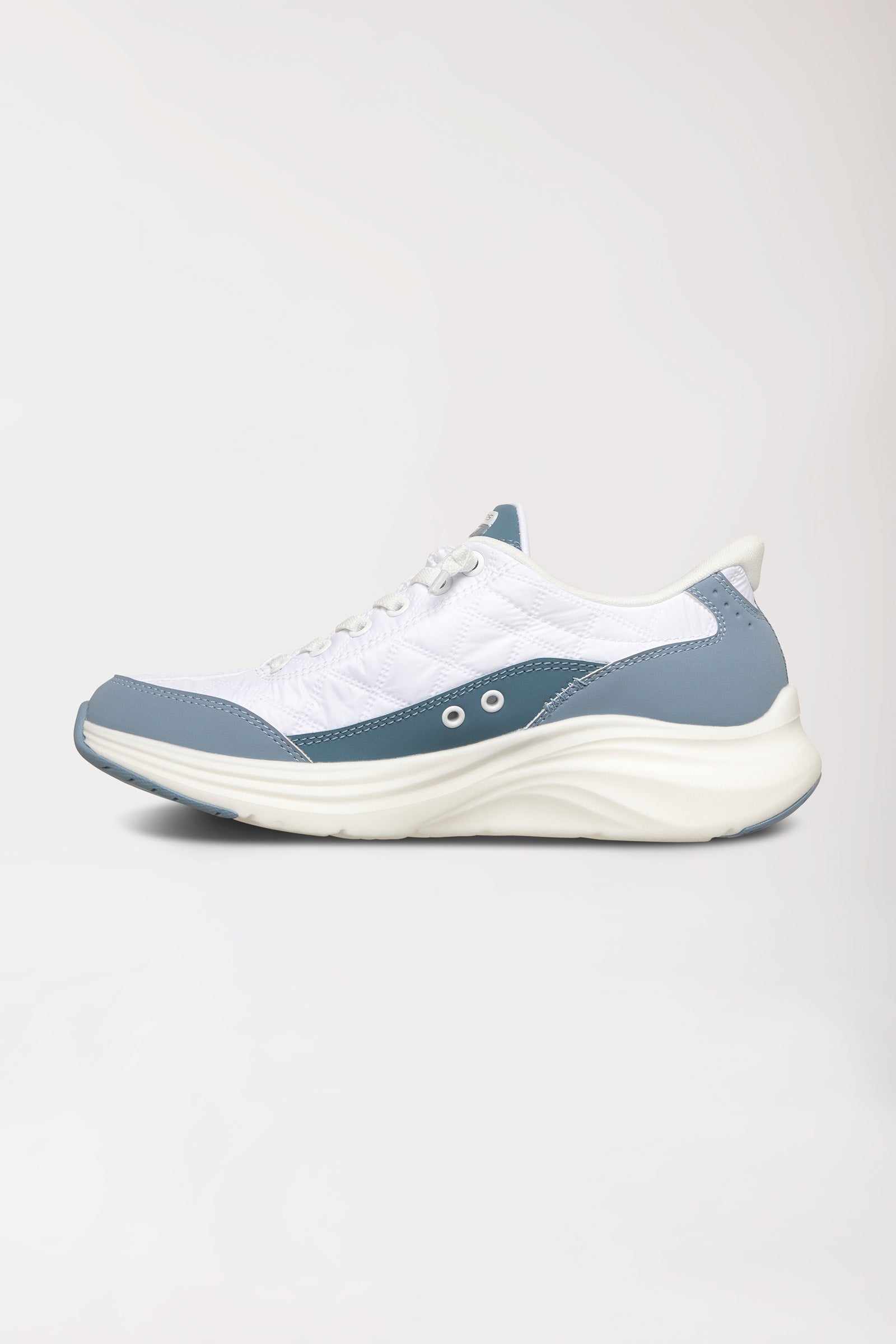 Damen Sneaker-SKECHERS Slip-ins-weiss/hellblau, Vorderansicht 