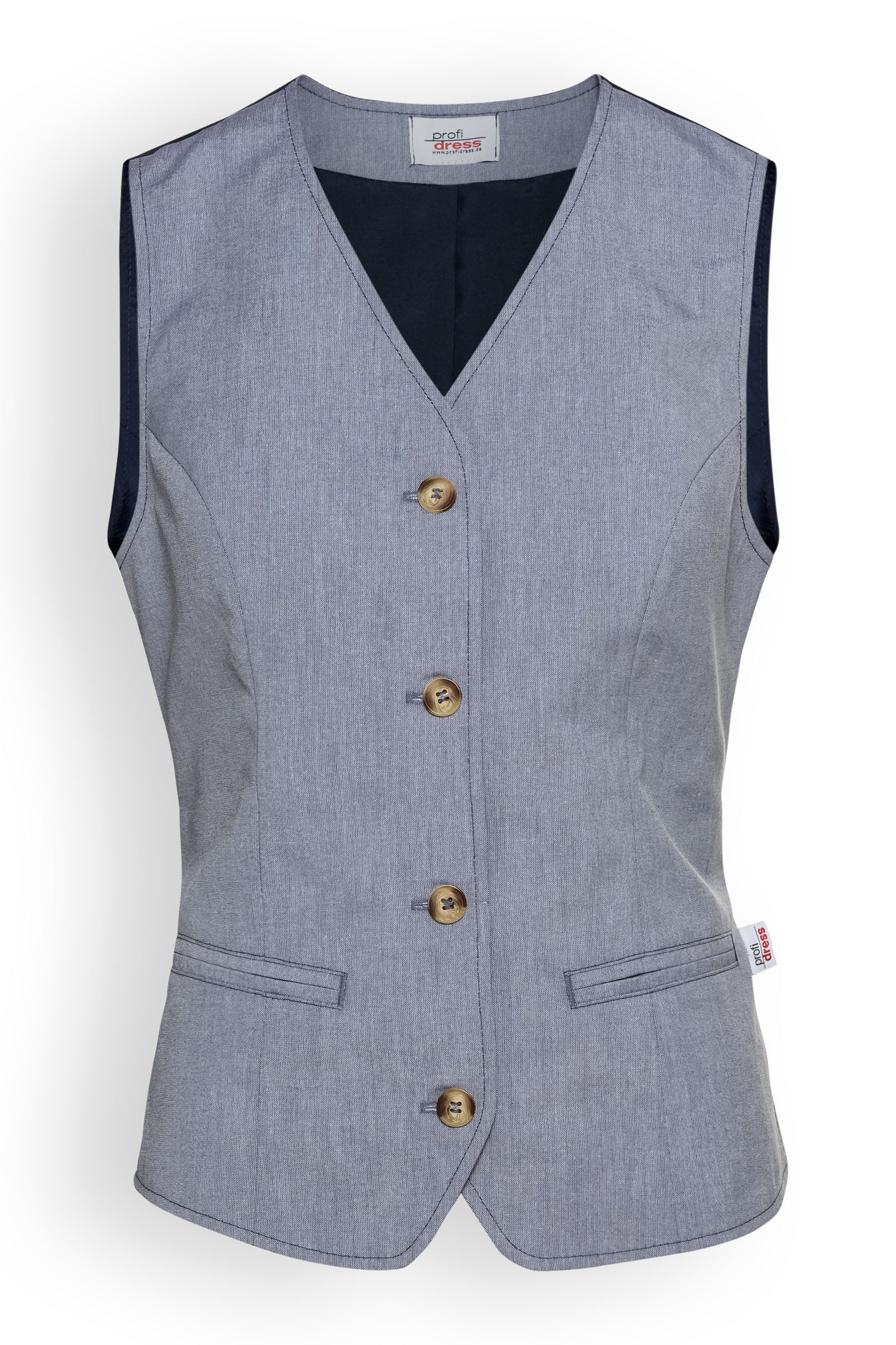 Weste für Damen Blau Melange Navy, Vue de face 