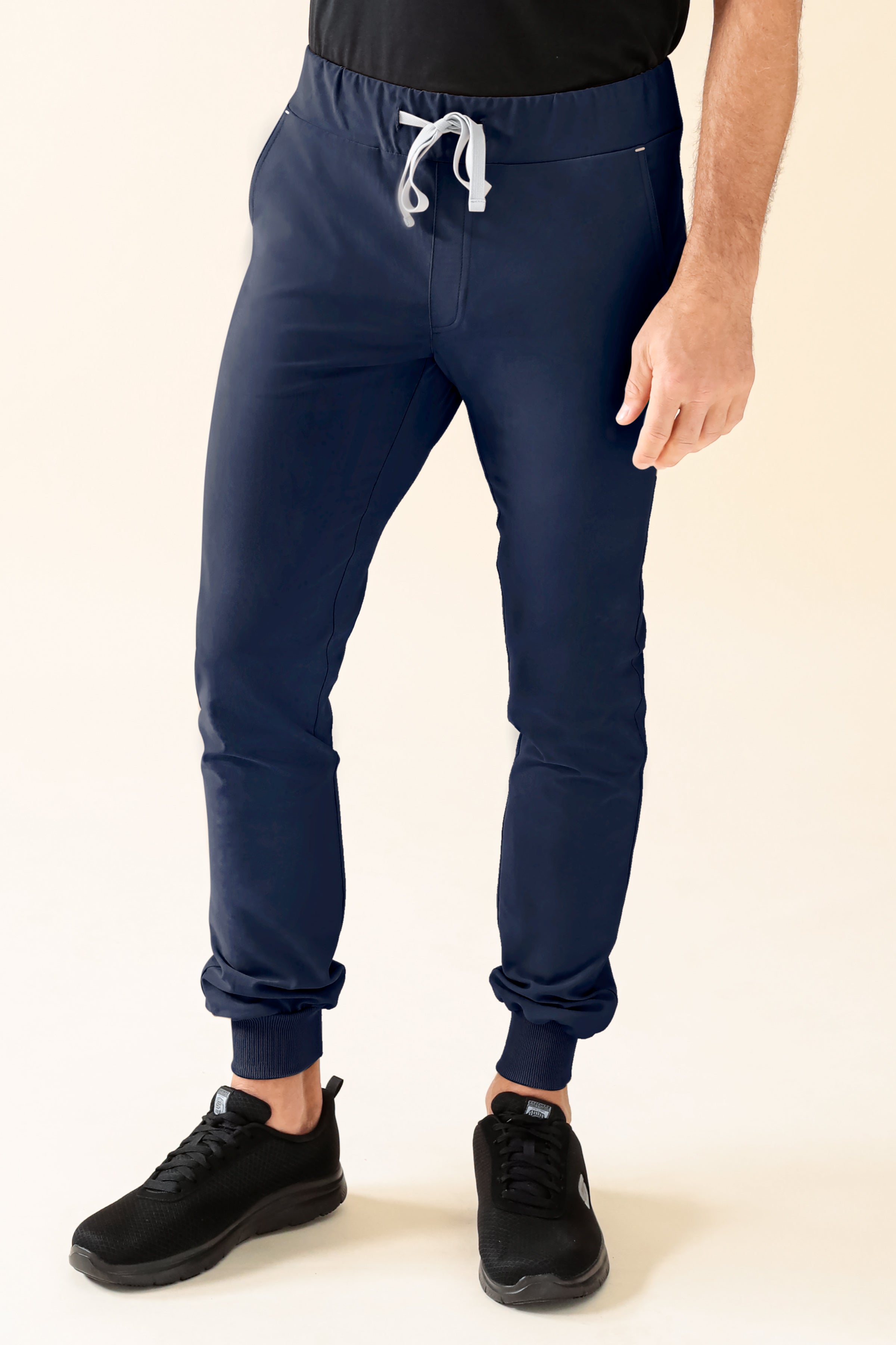 KAERE Hose Herren - Saumbündchen ohne Beintaschen navy